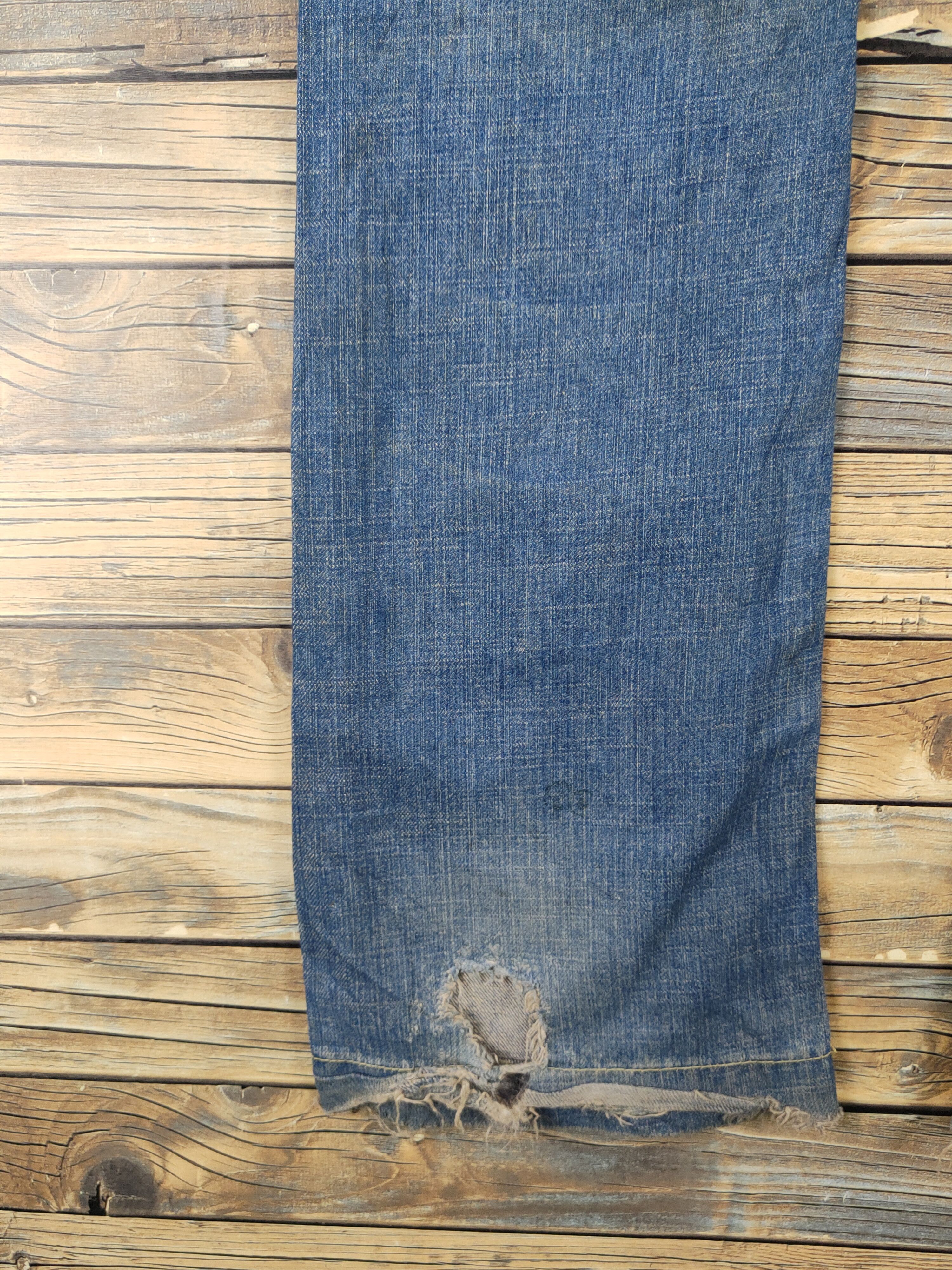 Japanese Brand Red Pepper Dark Blue Distressed Ripped Jeans #W1489 Size 26" / US 2 / IT 38 - 4 Thumbnail
