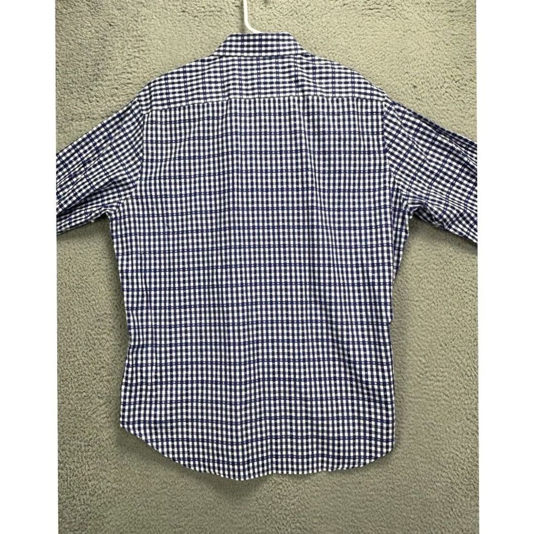 Robert Graham Robert Graham Shirt Mens XL Purple Checkered Dress Shirt Button Up French Cuff Long Sleeve Vintage No Size 46R - 2 Thumbnail