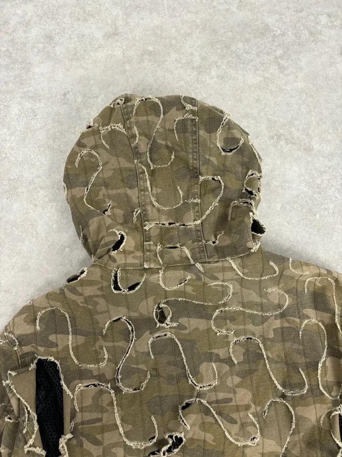 Diesel 2010 Diesel Khaki Jacket Nylon Laser Cut Distressed Size L Size US L / EU 52-54 / 3 - 6 Thumbnail