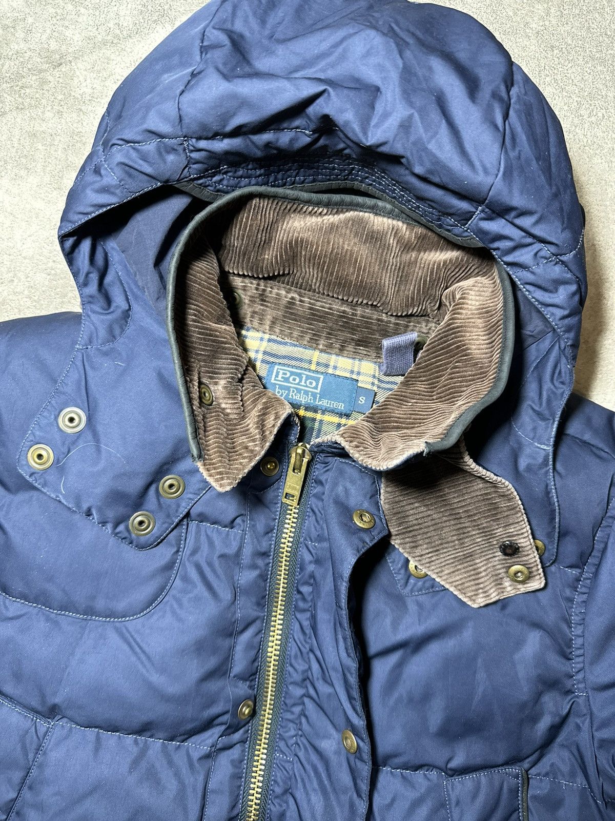 Polo Ralph Lauren × Ralph Lauren × Vintage Polo Ralph Lauren Navy Down Hooded Puffer Jacket Vintage Size US S / EU 44-46 / 1 - 6 Thumbnail