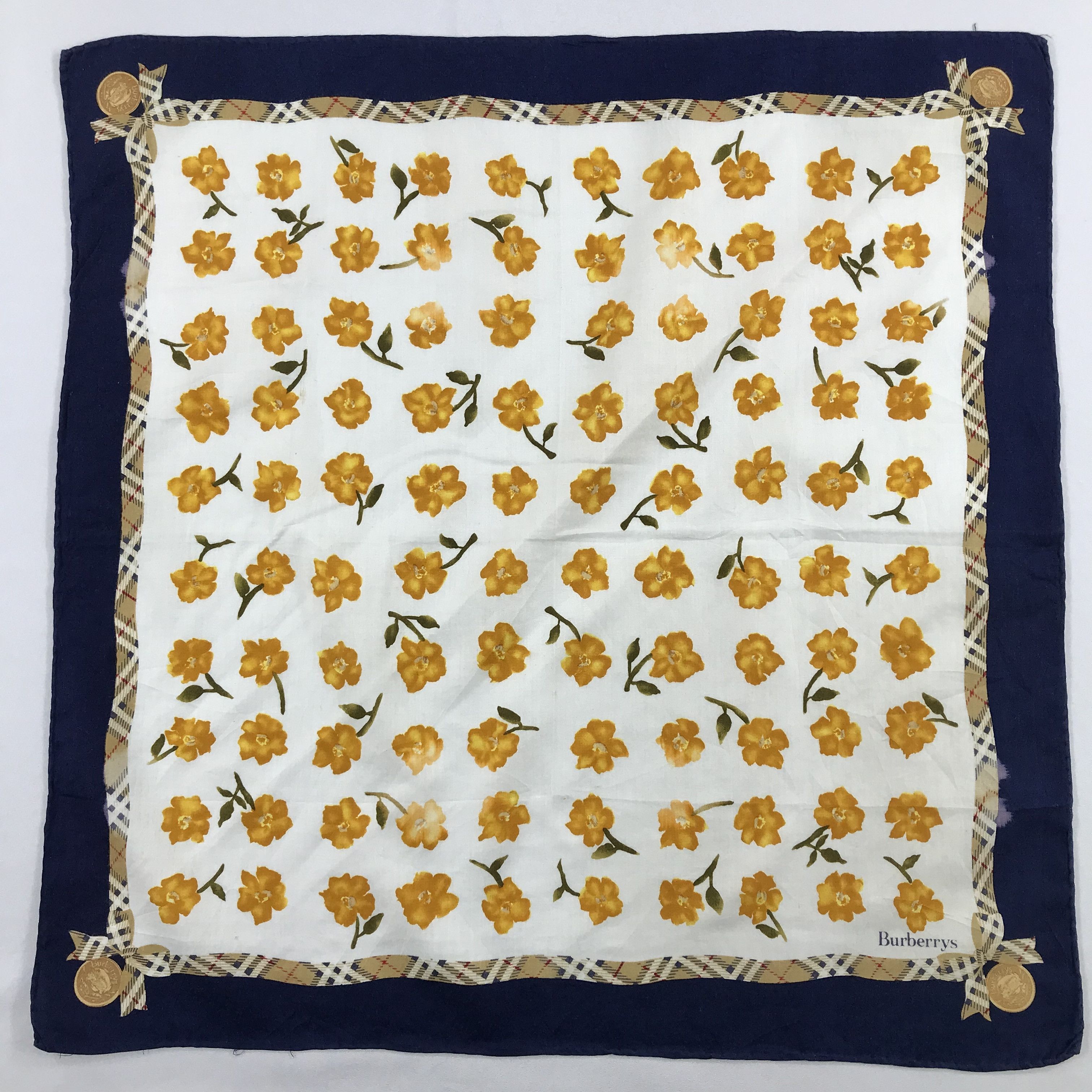 Burberry × Vintage Burberry Bandana / Handkerchief / Neckerchief - S2234 Size ONE SIZE - 1 Thumbnail