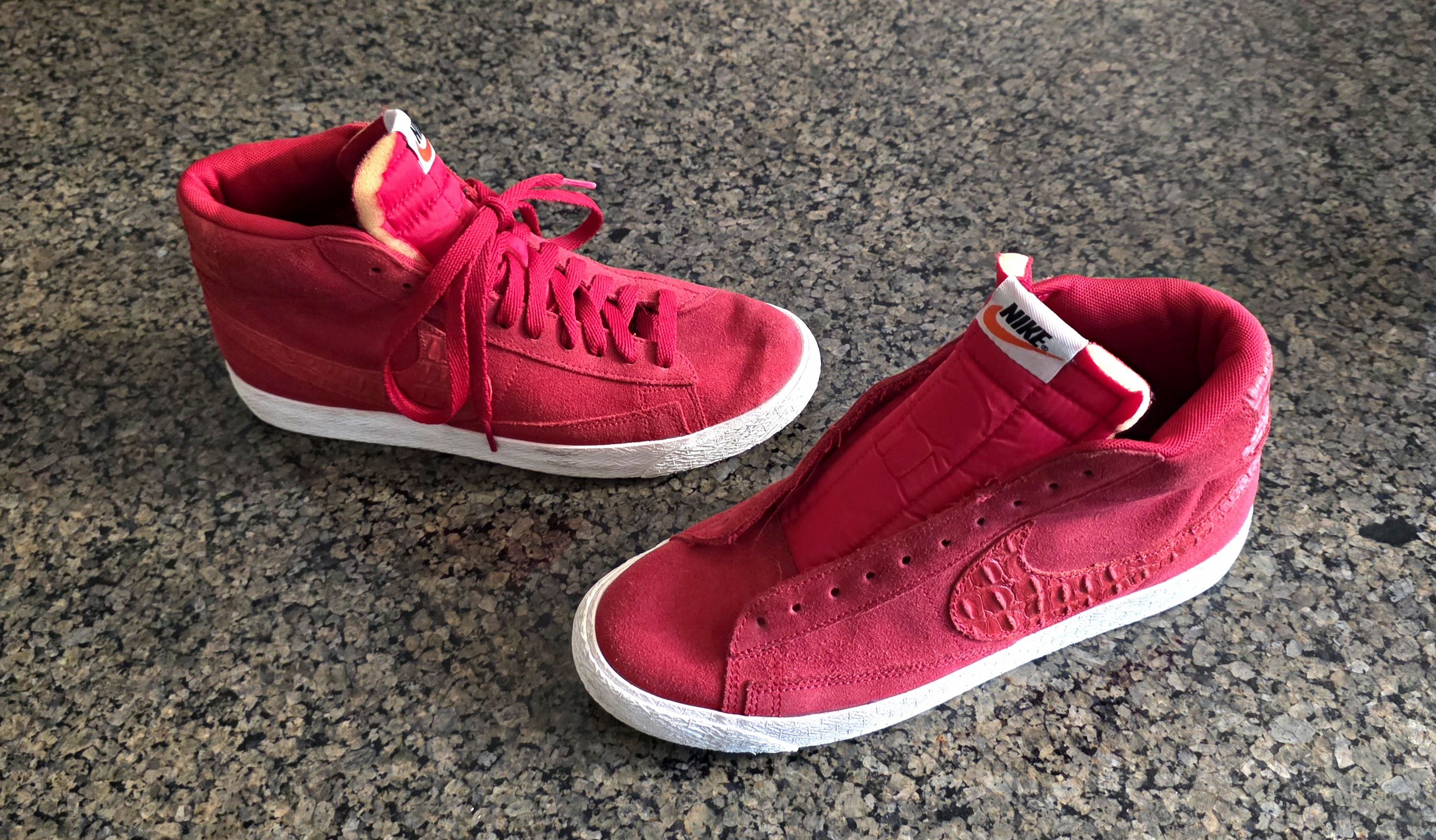 Nike Nike Blazer Mid Shoes Mens Size 9 Red Suede High Top Size US 9 / EU 42 - 1 Thumbnail