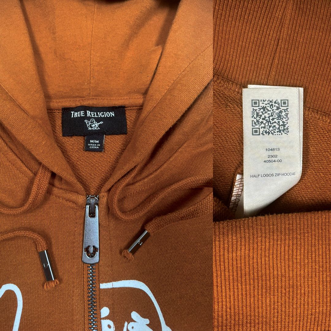 True Religion True Religion - 1/2 Logo Graphic Hooded Jacket - Brown - M Size US M / EU 48-50 / 2 - 4 Thumbnail