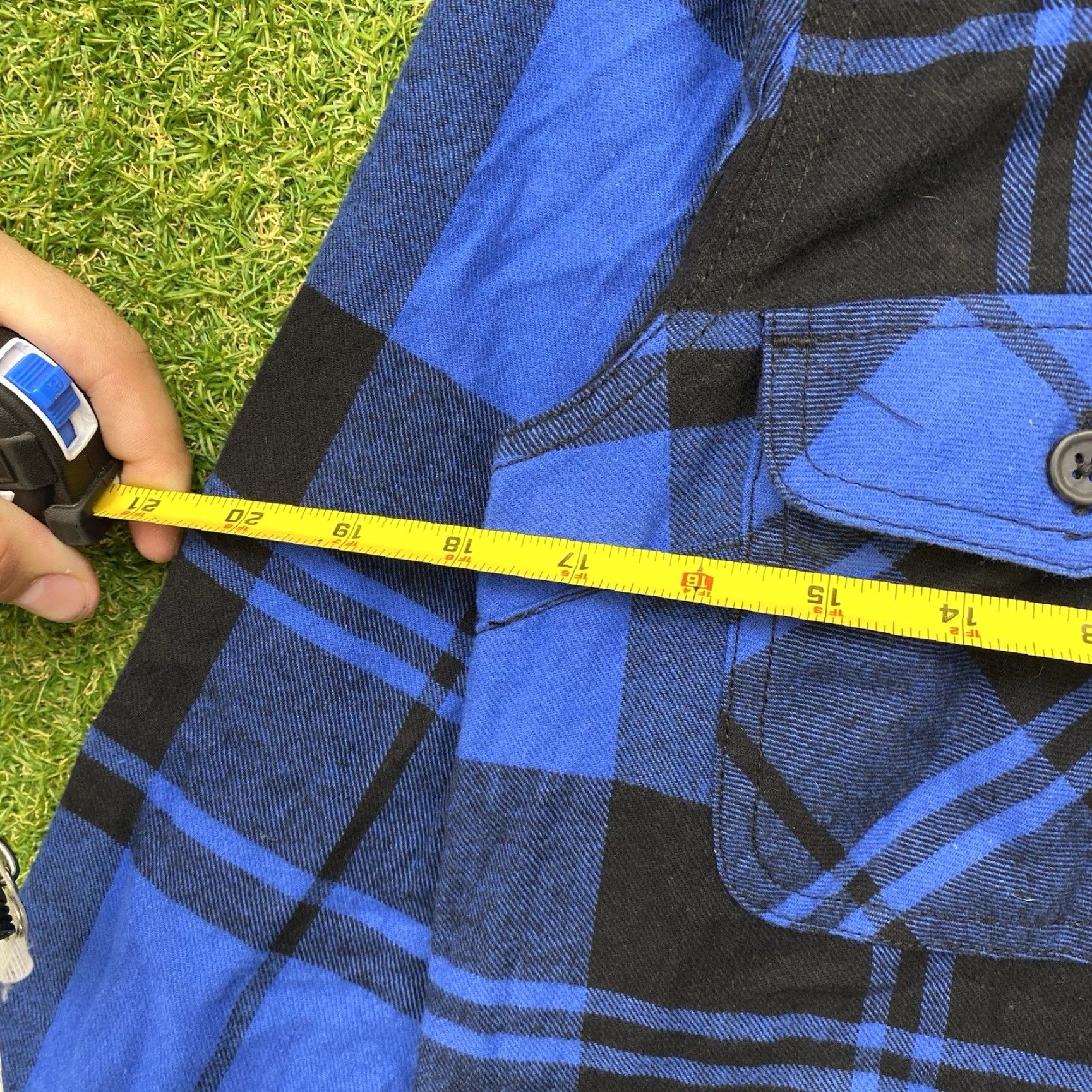 Vintage Five Brother Flannel Shirt Mens M Workwear Plaid Button-Up 90s Outdoor Casual Blue Cotton Flannel Size US M / EU 48-50 / 2 - 7 Thumbnail