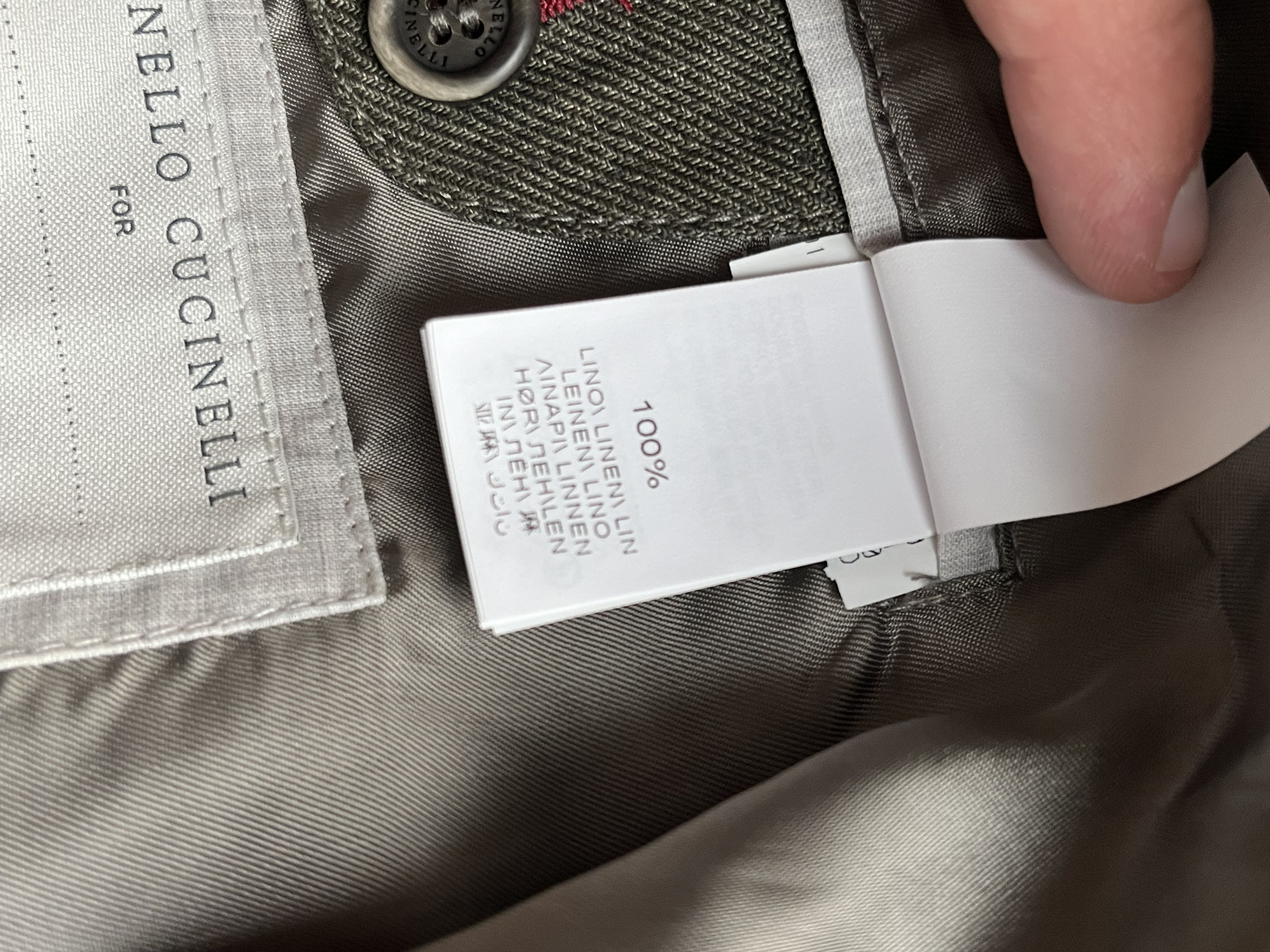 Brunello Cucinelli BRUNELLO CUCINELLI Olive Green Linen Safari Field Jacket Size US M / EU 48-50 / 2 - 10 Thumbnail
