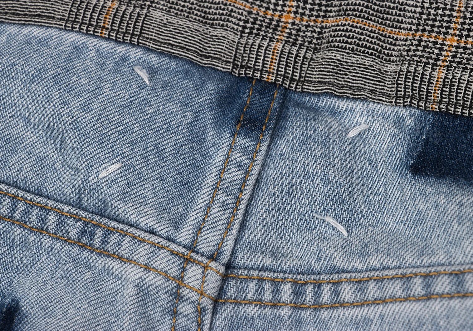 Maison Margiela Slim Reconstructed Denim Pants in Indigo Light Size US 30 / EU 46 - 11 Thumbnail