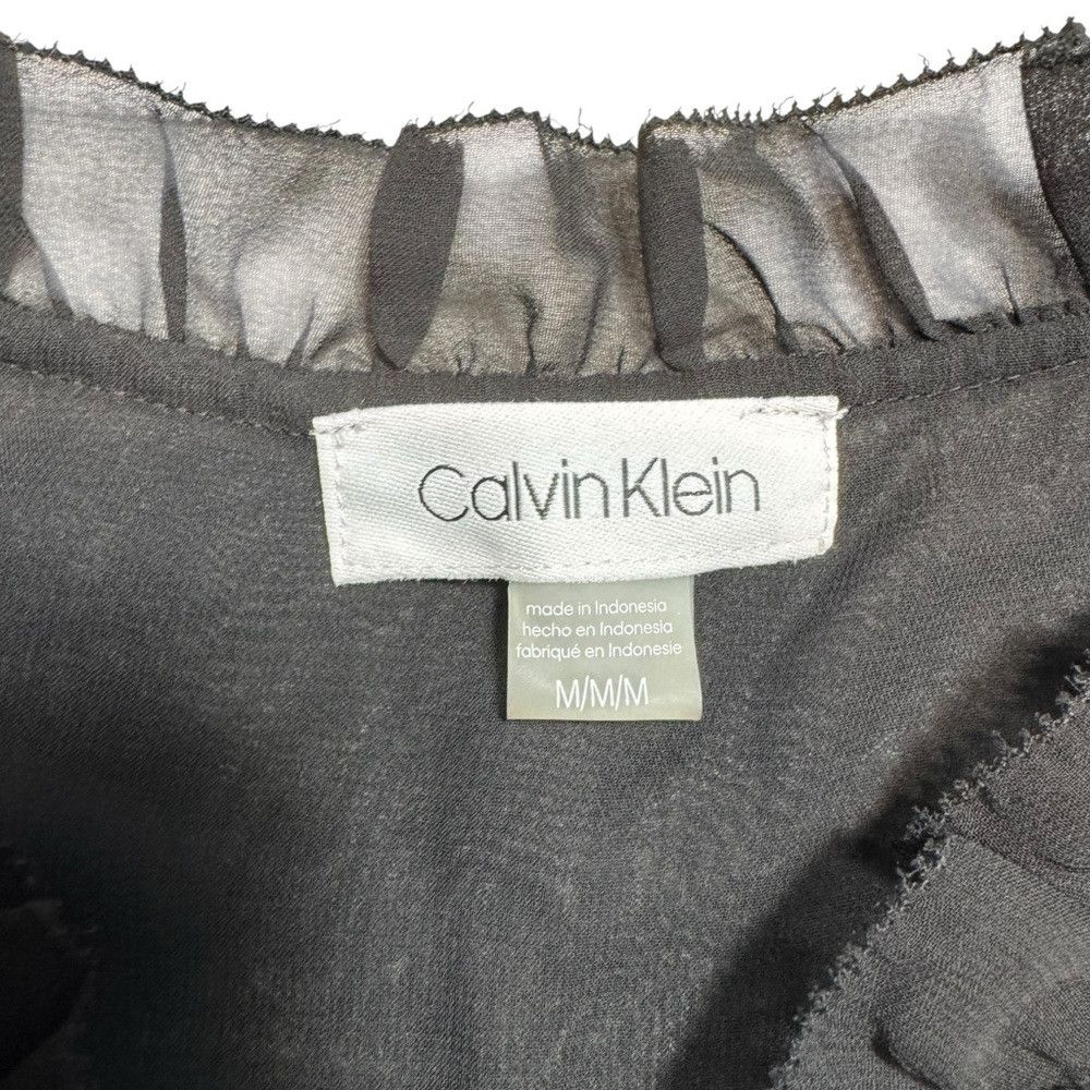 Calvin Klein Calvin Klein Georgette Front Closure Sleeveless Ruffle Neck Size M / US 6-8 / IT 42-44 - 7 Thumbnail