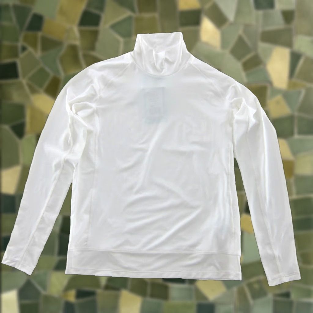 Vintage Epochal NWT White Stretch Mock Neck Long Sleeve UV Wear Sun Protection Shirt S Womens Blouse Size S / US 4 / IT 40 - 1 Thumbnail