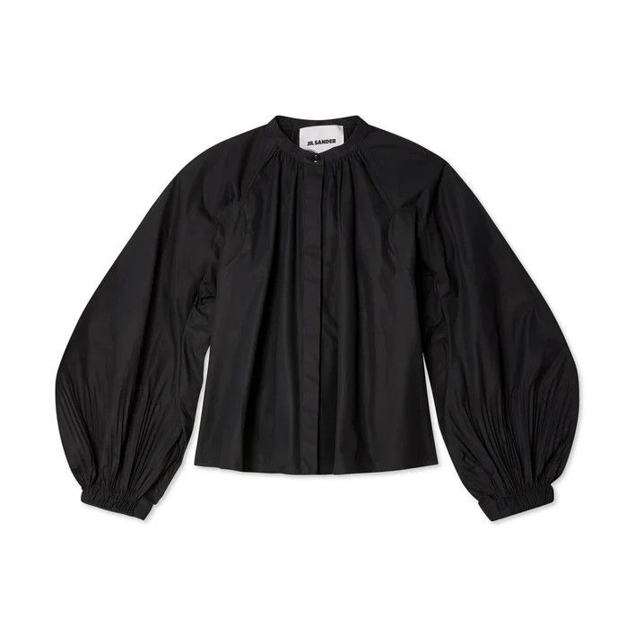 Jil Sander o1y1025 Solid Color Shirt in Black Size M / US 6-8 / IT 42-44 - 1 Thumbnail