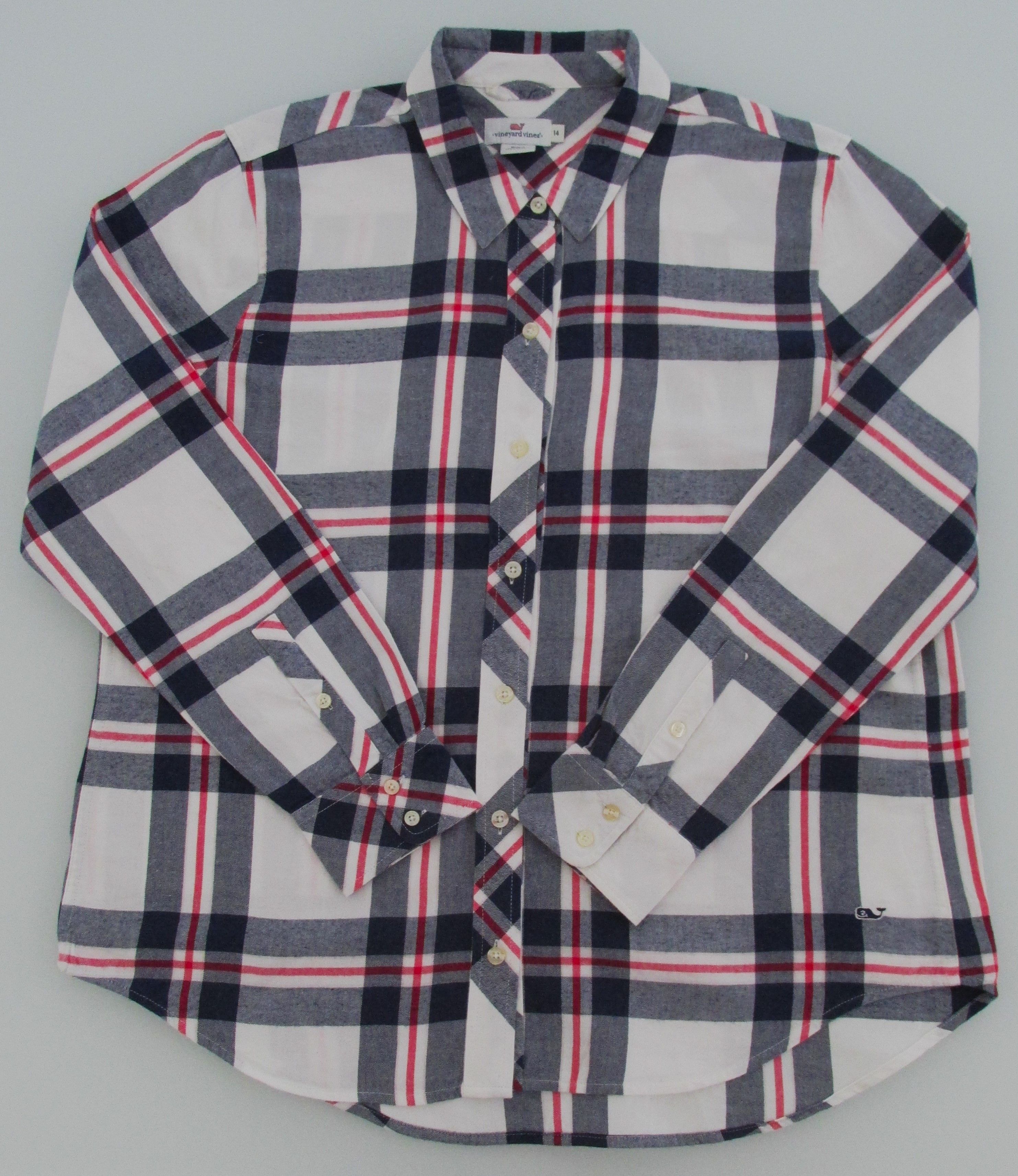 Vineyard Vines Vineyard Vines Women's Long Sleeve Cotton Shirt Size 14 Size XL / US 12-14 / IT 48-50 - 1 Thumbnail