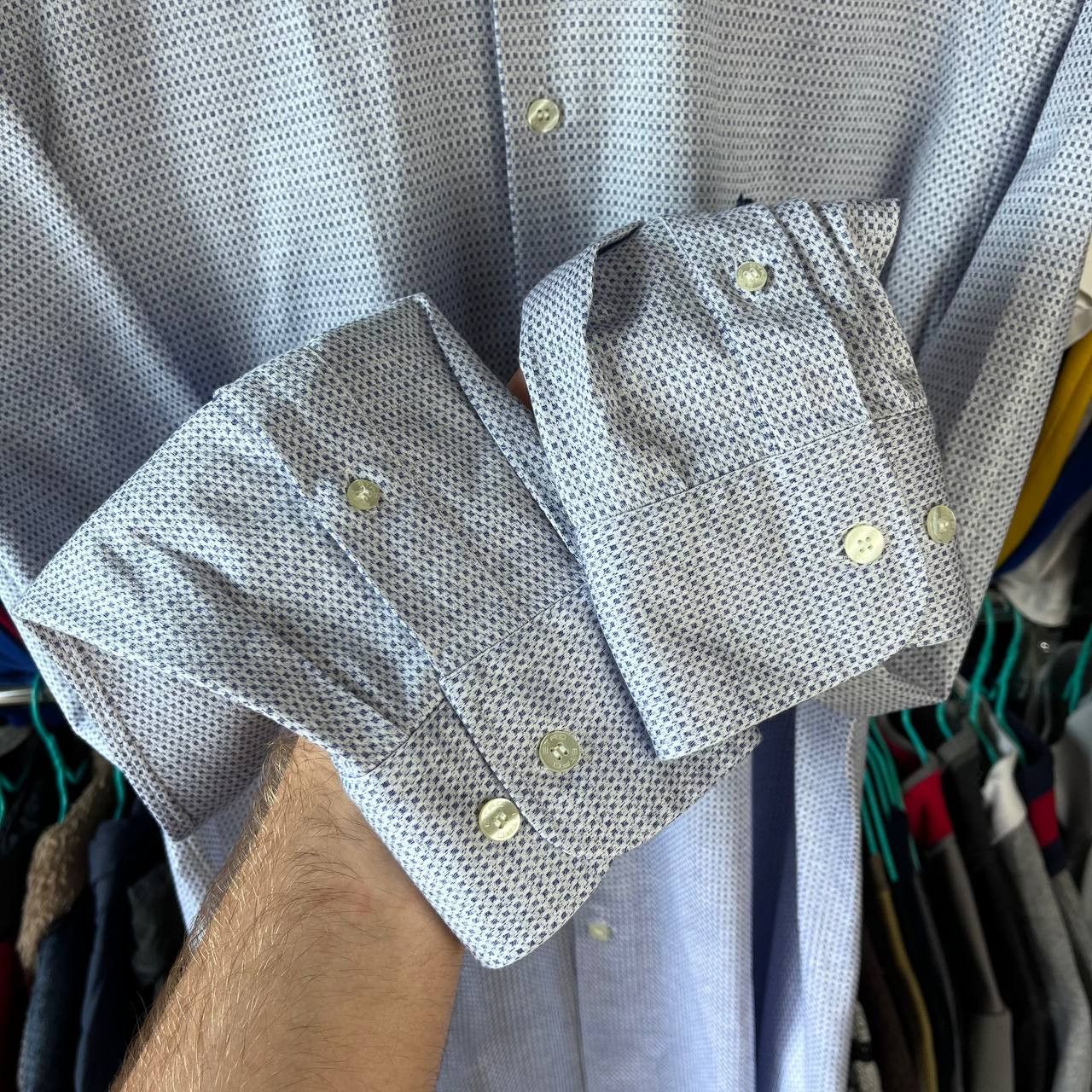 Etro Etro Casual Blue Button-Up Shirt Pegaso Made in Italy Milano Size US XXL / EU 58 / 5 - 8 Thumbnail