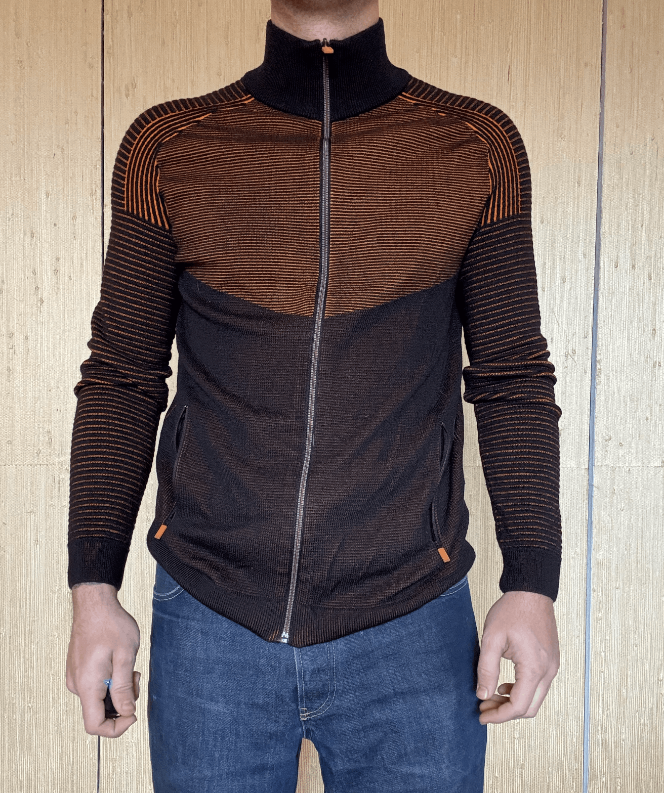FALKE Zip-up Jacket - Falke Track Jacket - Blue/ Orange Knitwear Size US M / EU 48-50 / 2 - 1 Thumbnail