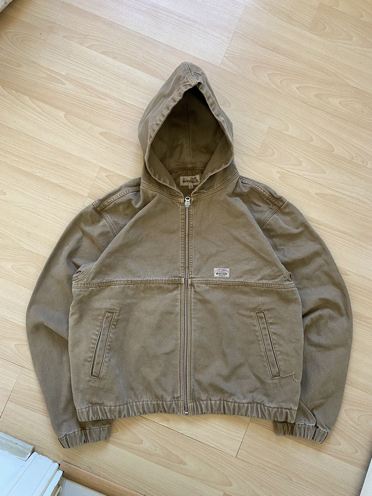 stussy WORK JACKET UNLINED CANVAS ブラウンXL