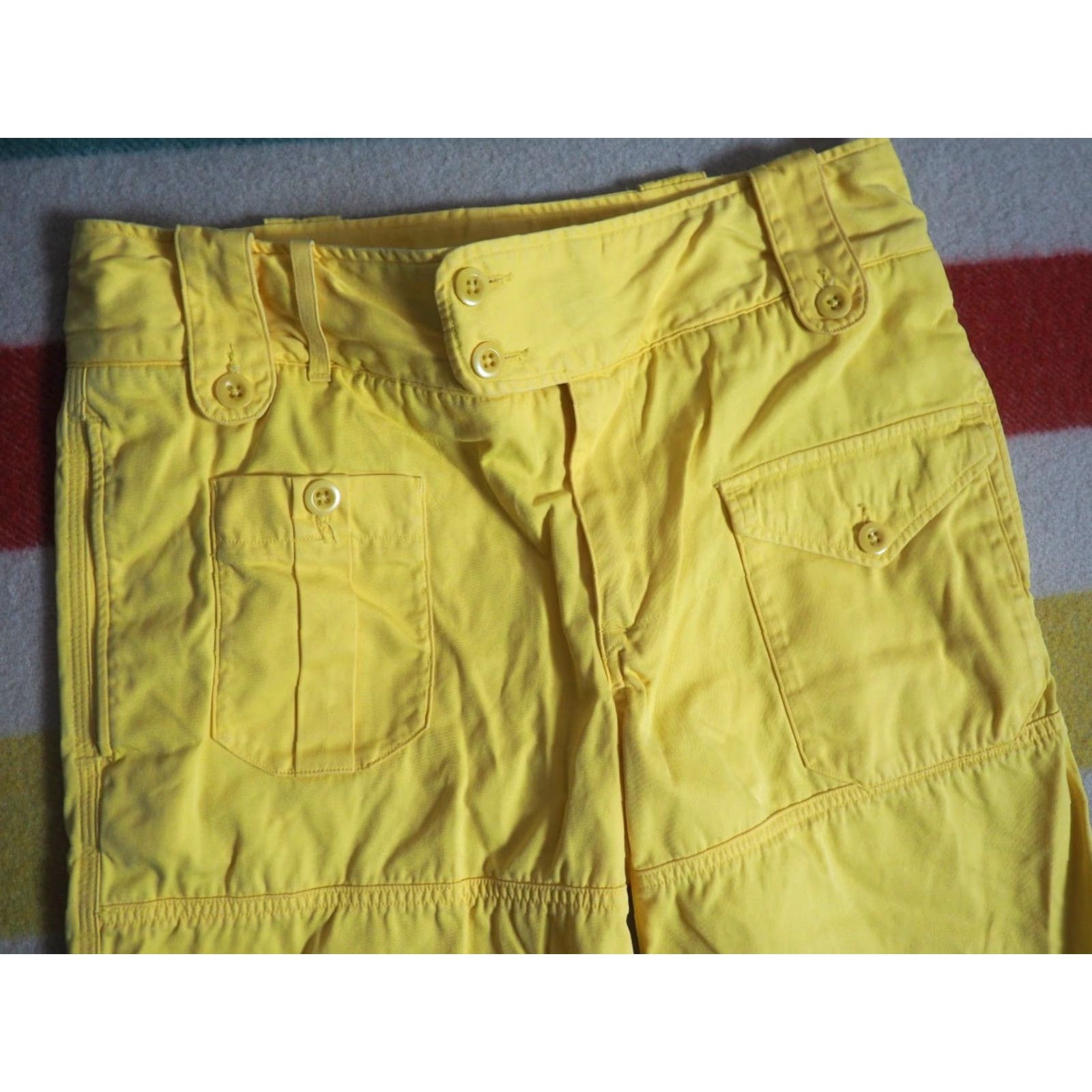 Polo Ralph Lauren VTG Polo Ralph Lauren Sport Shorts Yellow Cotton 34W 8 Womens 2000s Casual Size 30" / US 8 / IT 44 - 7 Thumbnail