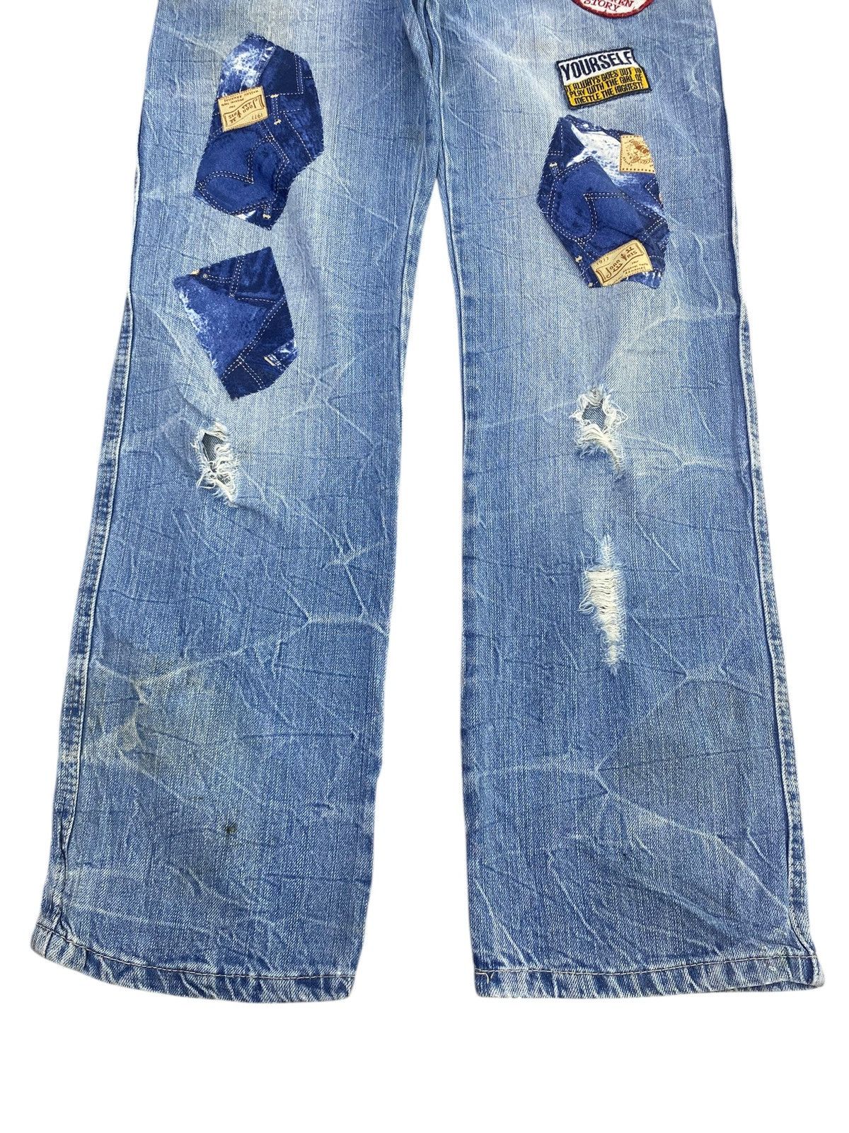 Japanese Brand Japanese Brand Thunder Wash Style Patches Jeans Size US 28 / EU 44 - 9 Thumbnail