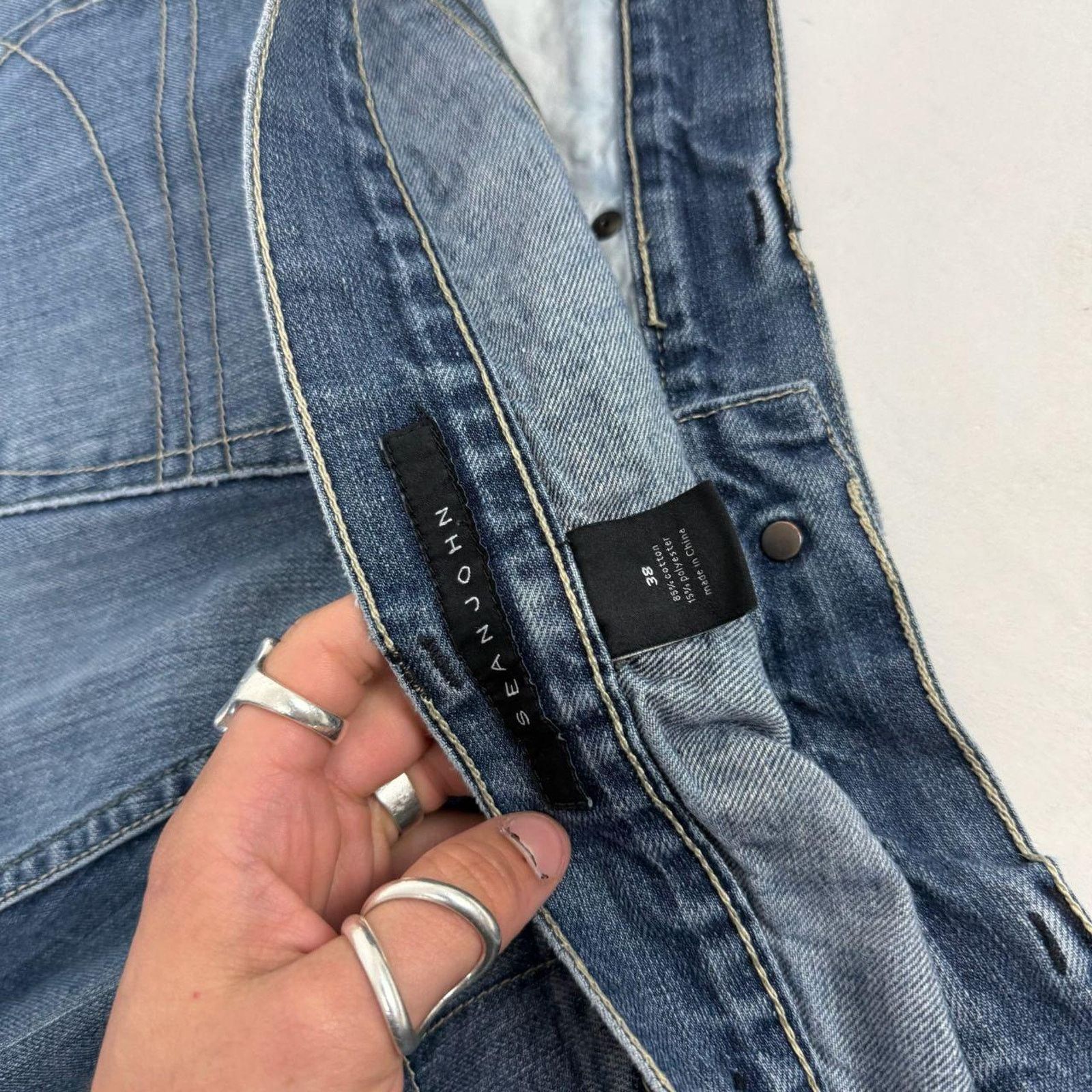 JNCO × Sean John × Vintage Vintage y2k sean john faded stonewash archive baggy jeans Size US 38 / EU 54 - 6 Thumbnail