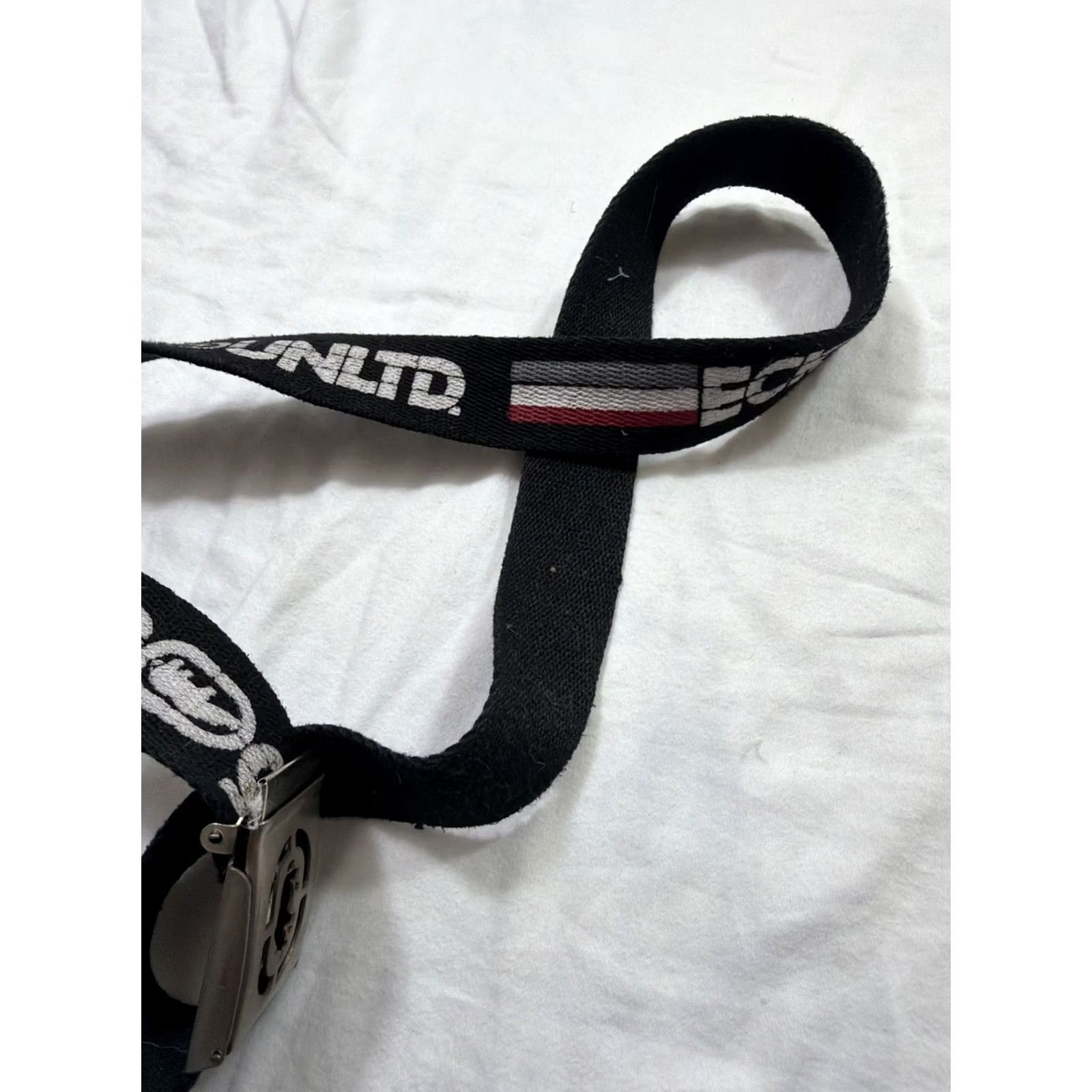 Ecko Unltd. VINTAGE Ecko Unltd Belt Black Seatbelt Style Metal Buckle Men's One Size 45 inches long Size ONE SIZE - 5 Thumbnail