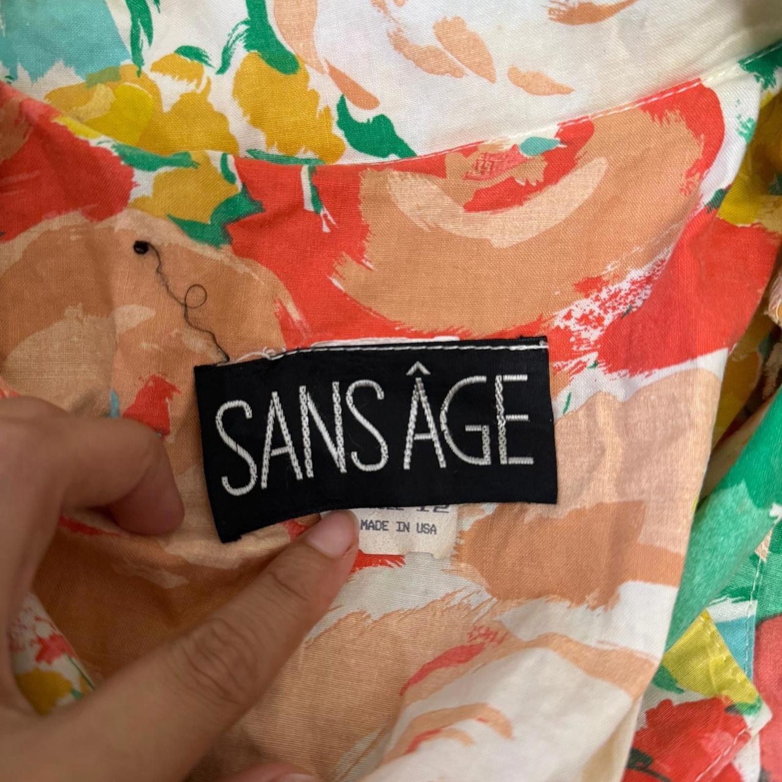 Designer 80s Sans Age Floral Cottage Pocket Dress Size 12 Size XL / US 12-14 / IT 48-50 - 6 Thumbnail