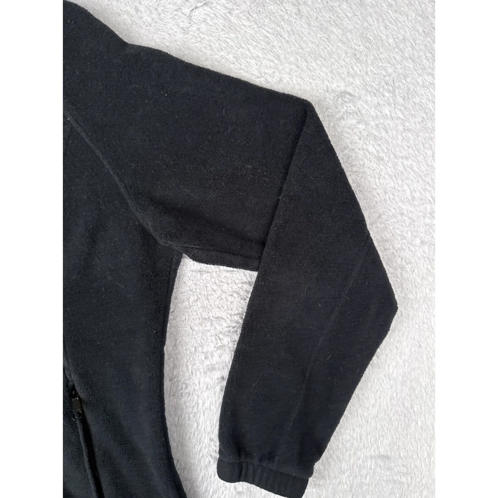Vintage Columbia Jacket Womens L Black Full Zip Pockets Hiking Outdoor Trail Fleece Thermal Winter Activewear Casual Travel Size L / US 10 / IT 46 - 2 Thumbnail