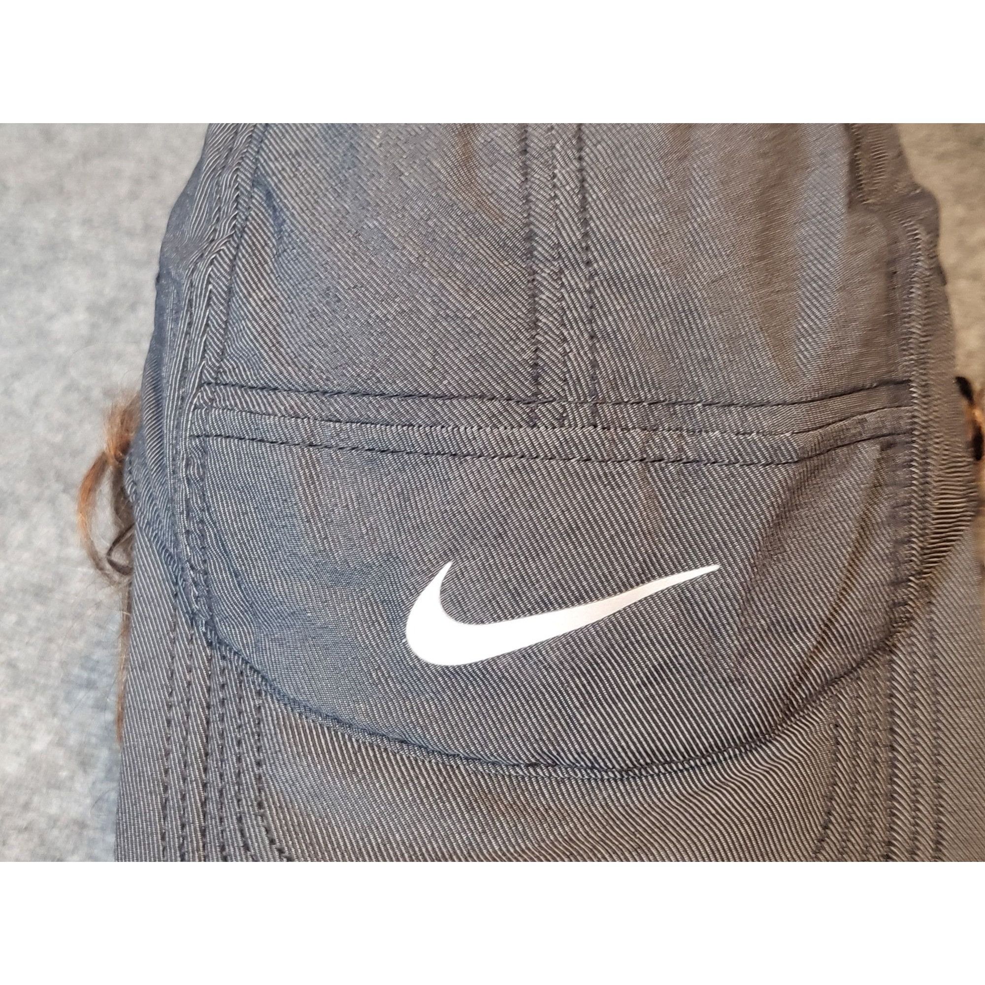 Nike Nike Dri-Fit AW84 5 Panel Hat Center Swoosh Gray Running Cro Size ONE SIZE - 6 Thumbnail