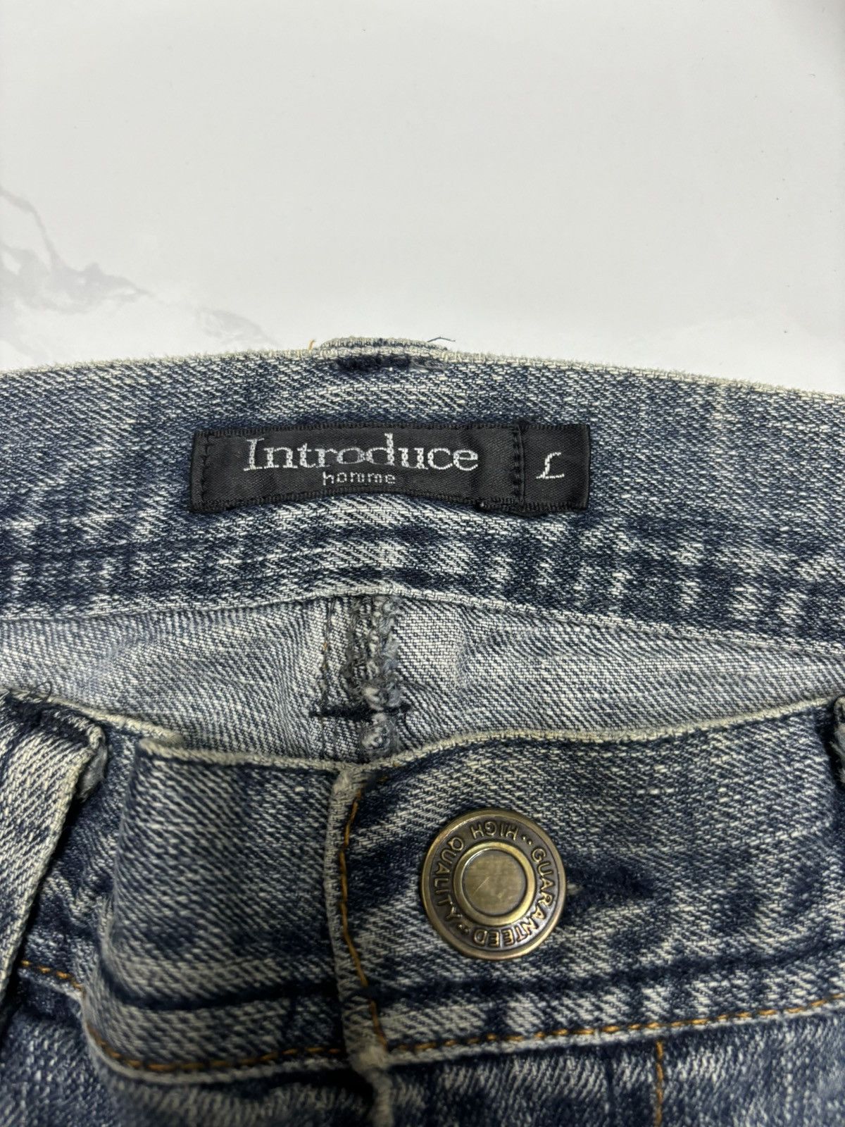 Tete Homme Vintage INTRODUCE HOMME Zipper Pocket Distressed Denim Loose Size US 32 / EU 48 - 9 Thumbnail