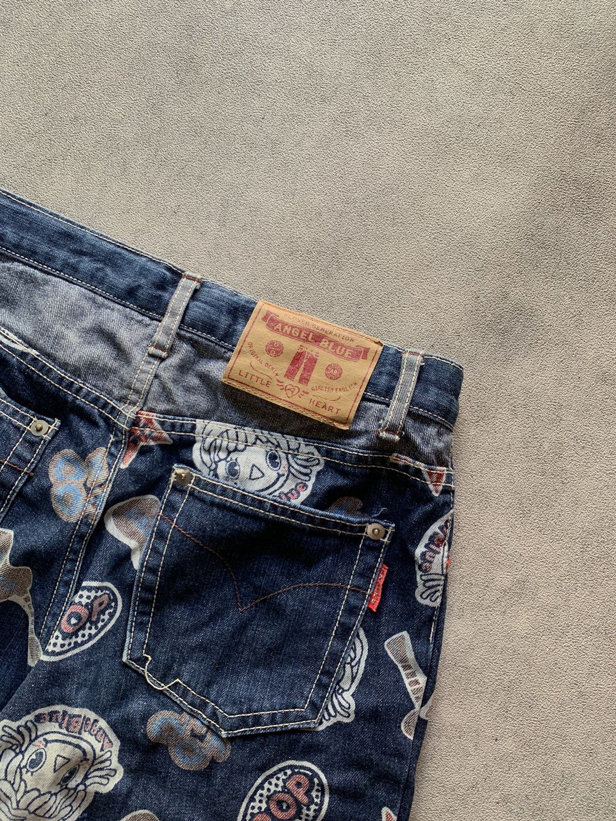 Angel Blue 1990s Angel Blue Full Print Short Denim Size 27" / US 4 / IT 40 - 3 Thumbnail