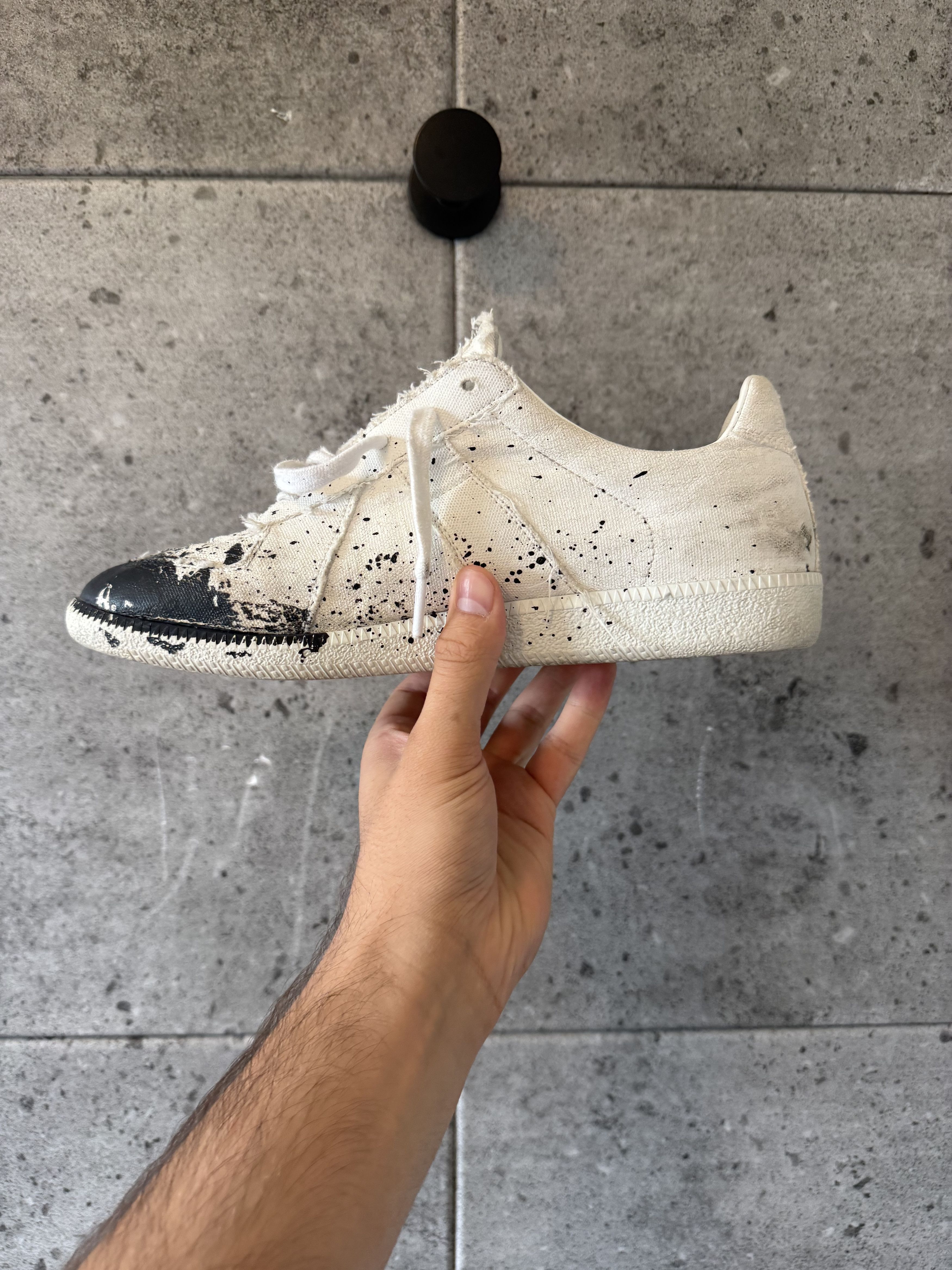 Maison Margiela Maison Margiela canvas paint splatter sneakers Size US 9 / EU 42 - 9 Thumbnail