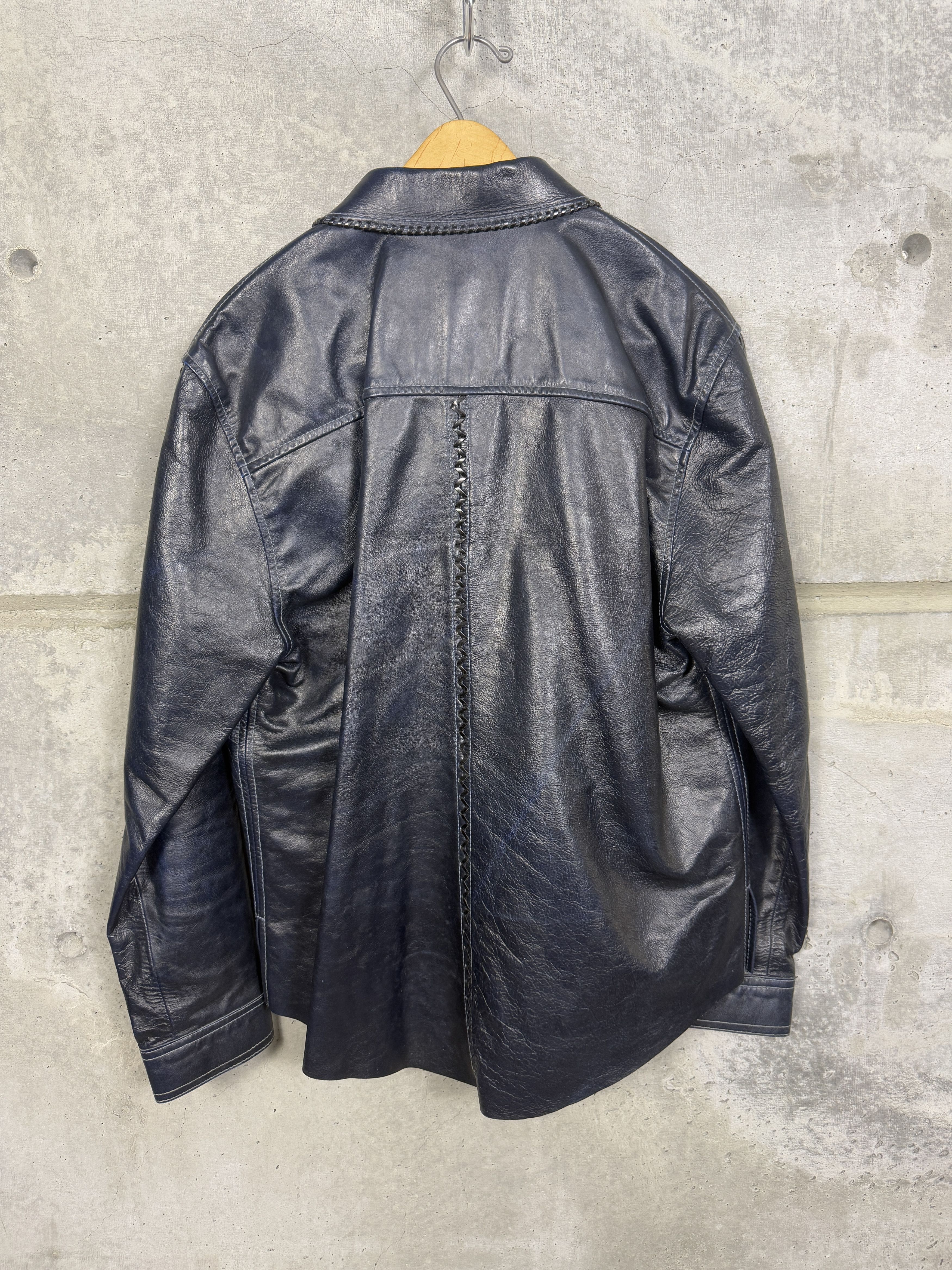 Japanese Brand Steelo Leather Cross Design Jacket Size US L / EU 52-54 / 3 - 2 Thumbnail