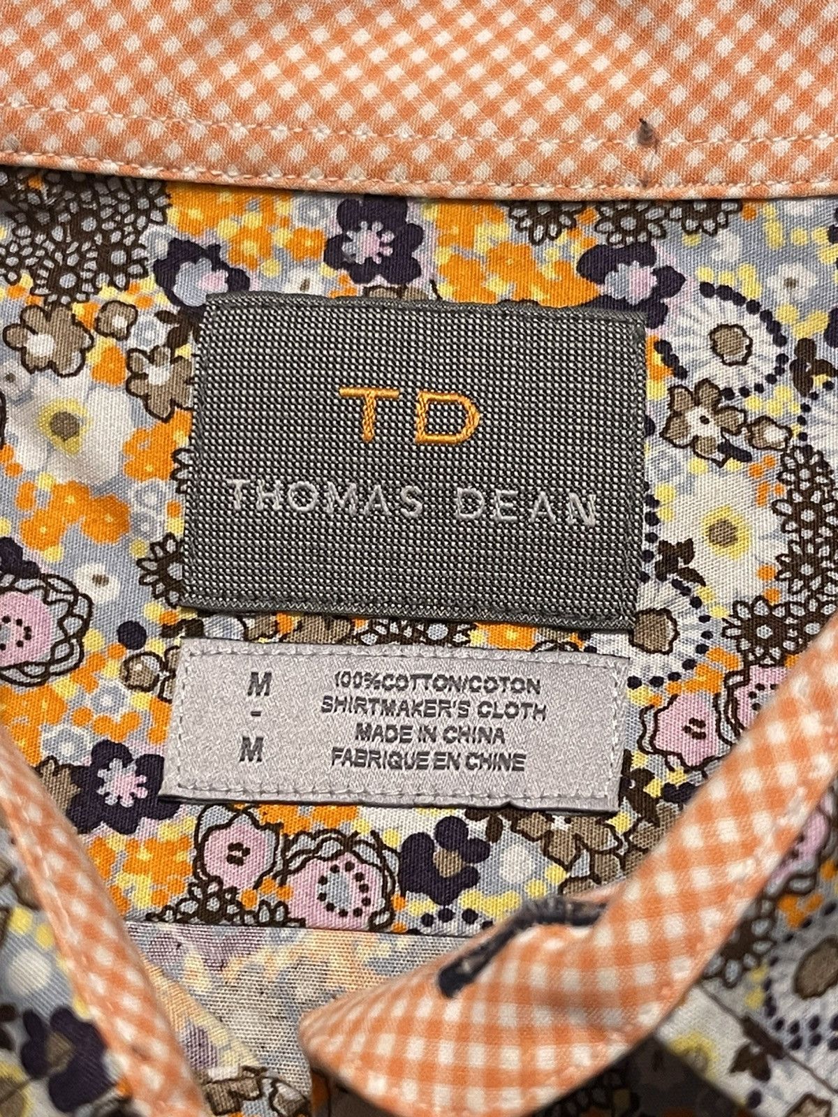 Thomas Dean Thomas Dean Men Medium Floral Button Down Long Sleeve Shirt Size US M / EU 48-50 / 2 - 7 Thumbnail
