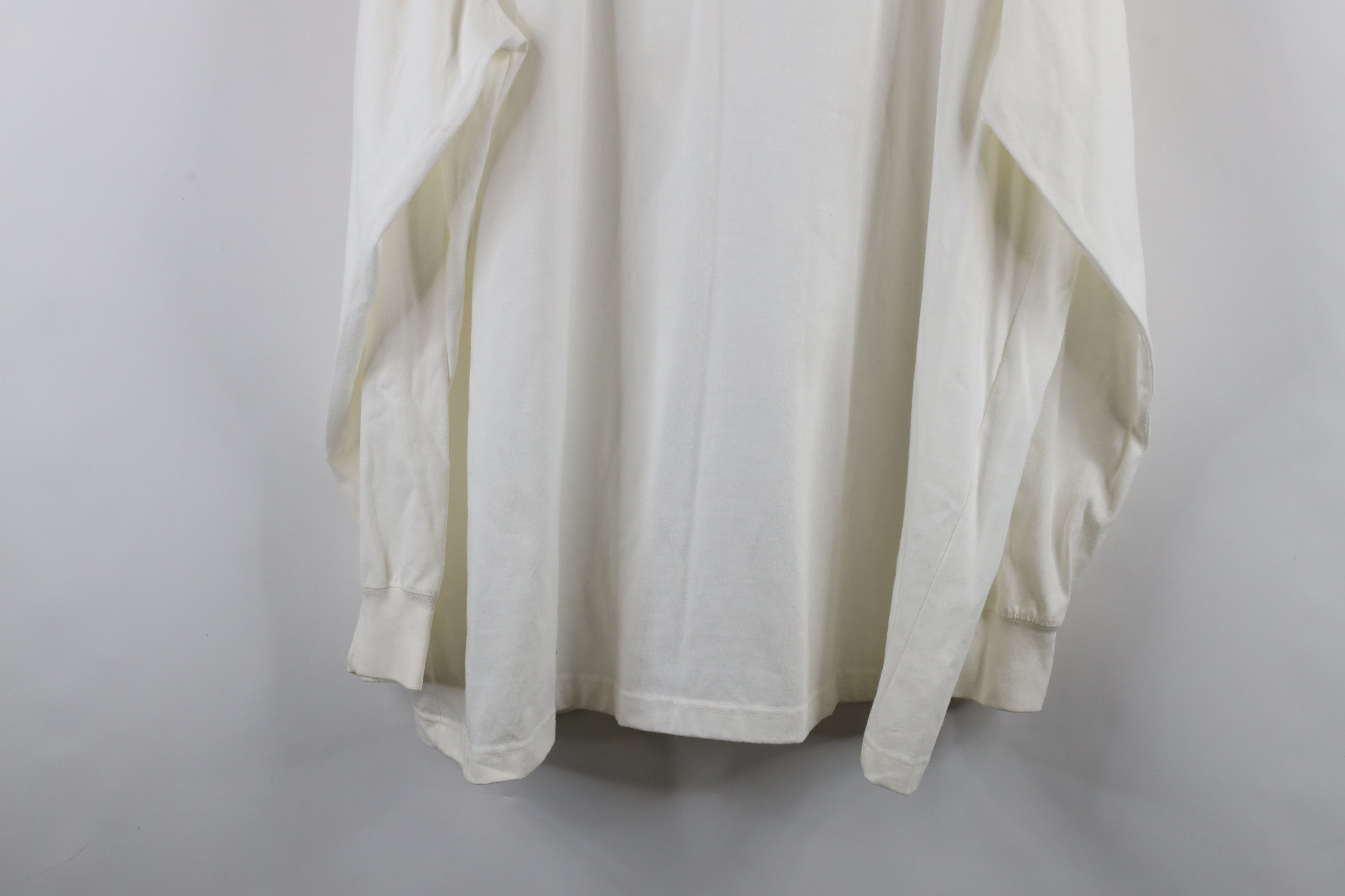 Lands' End × Vintage Vintage 90s Lands End Cotton Long Sleeve T-Shirt White USA Size US XXL / EU 58 / 5 - 12 Thumbnail