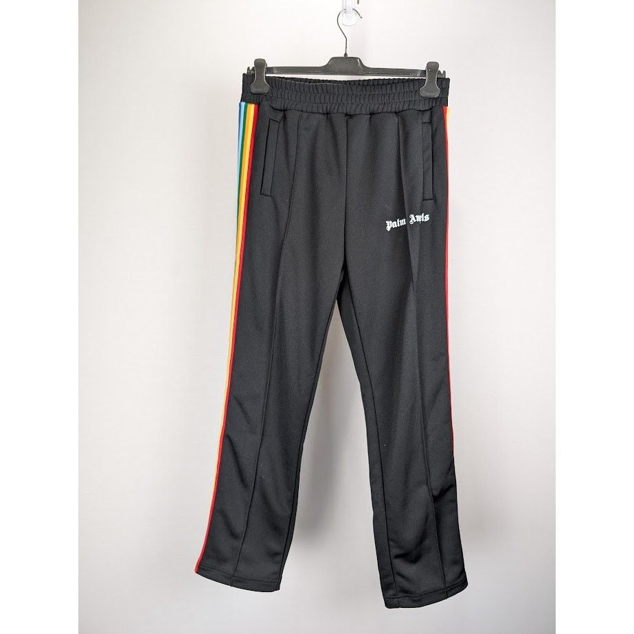 Palm Angels o1rshd1 Rainbow Track Pants in Black/Multicolor Size US 34 / EU 50 - 2 Thumbnail