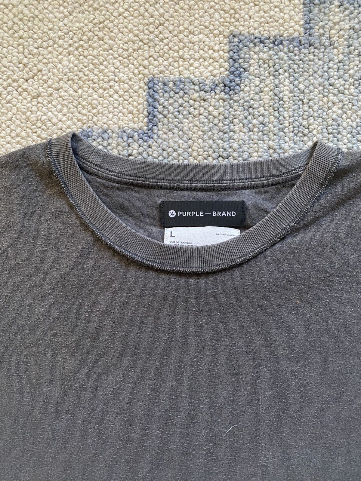 Purple Brand Purple brand washed black inside out tee Sz L Size US L / EU 52-54 / 3 - 2 Thumbnail