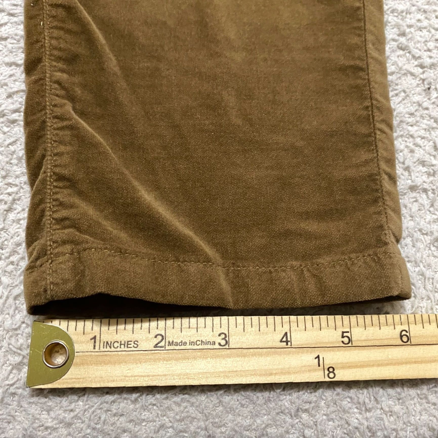J.McLaughlin J McLaughlin Pants Womens sz 14 Brown Straight Leg Velvet Velour Ankle Size 36" / US 14 / IT 50 - 2 Thumbnail