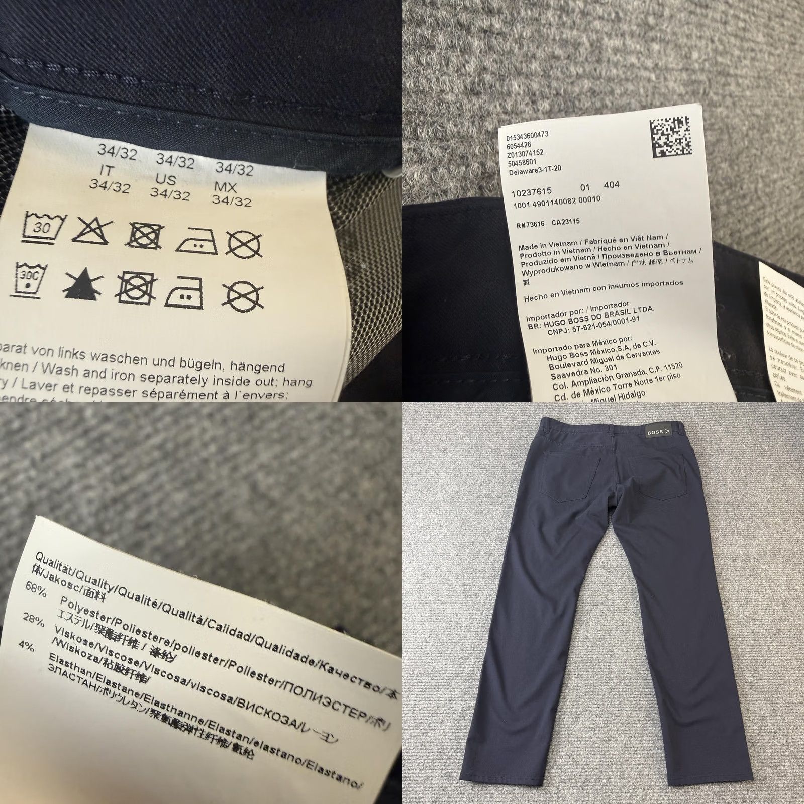Hugo Boss Hugo Boss Mens Stretch Chino Pants - Blue - 34x32 Fit Size US 34 / EU 50 - 8 Thumbnail