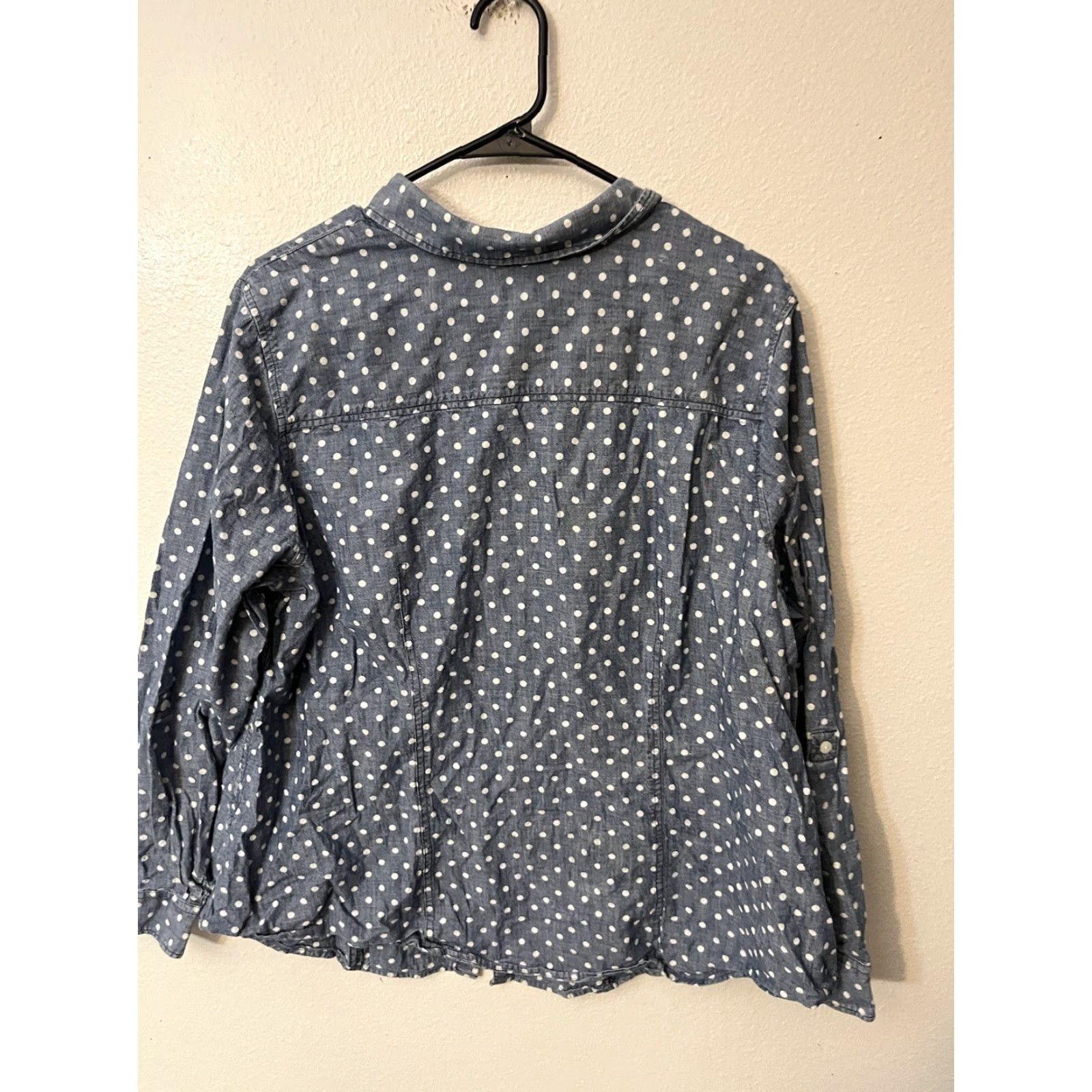 Talbots Talbots Shirt 18W Top Cotton Polka Dot Long Sleeves Button Up Size XXL / US 16-18 / IT 52-54 - 3 Thumbnail