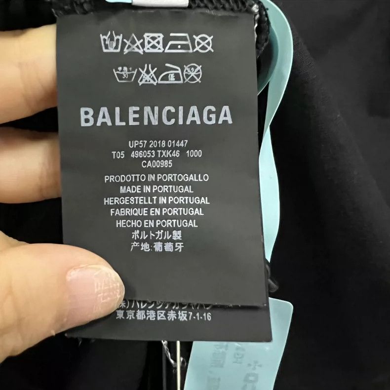 Balenciaga Balenciaga Black Short Sleeve Size US XL / EU 56 / 4 - 4 Thumbnail