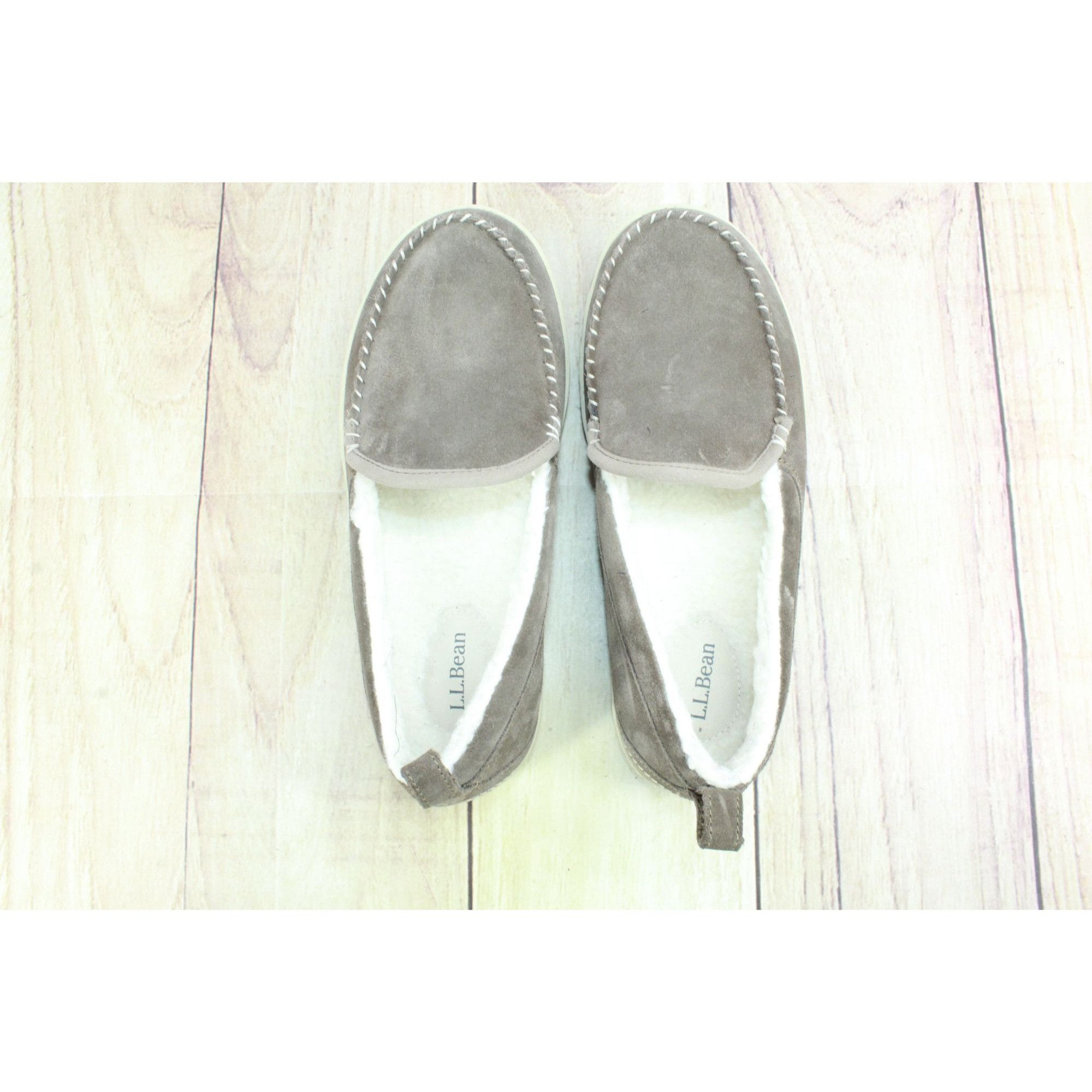 L.L. Bean LL Bean Dark Cement Fleece Lined Mountain Moccasins Size US 8 / IT 38 - 9 Thumbnail