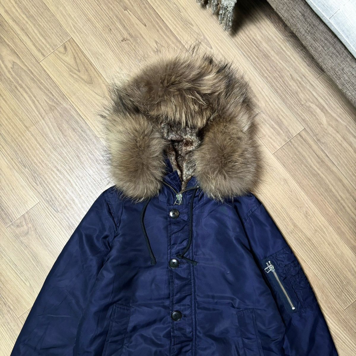 14th Addiction × If Six Was Nine × Le Grande Bleu (L.G.B.) G.O.A Kiffe bomber fur jacket ifsixwasnine lgb style Size US S / EU 44-46 / 1 - 5 Thumbnail