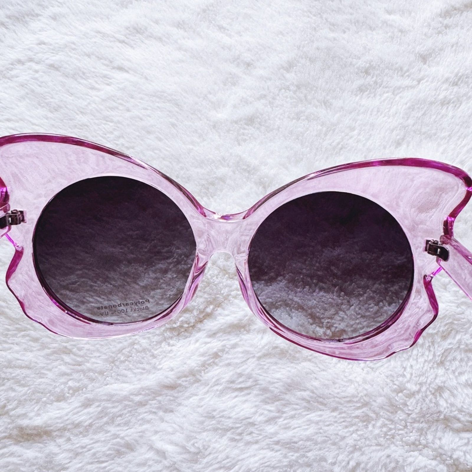 Other Eliza Dark Pink Butterfly-shaped Sunglasses Size ONE SIZE - 10 Thumbnail