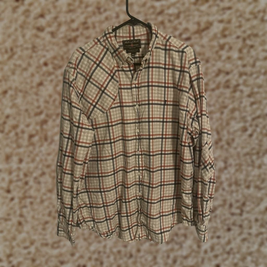 Hunter Ball and Buck Flying B Ranch USA Plaid The Hunters Shirt Light Flannel Men's 2XL Size US XXL / EU 58 / 5 - 1 Thumbnail