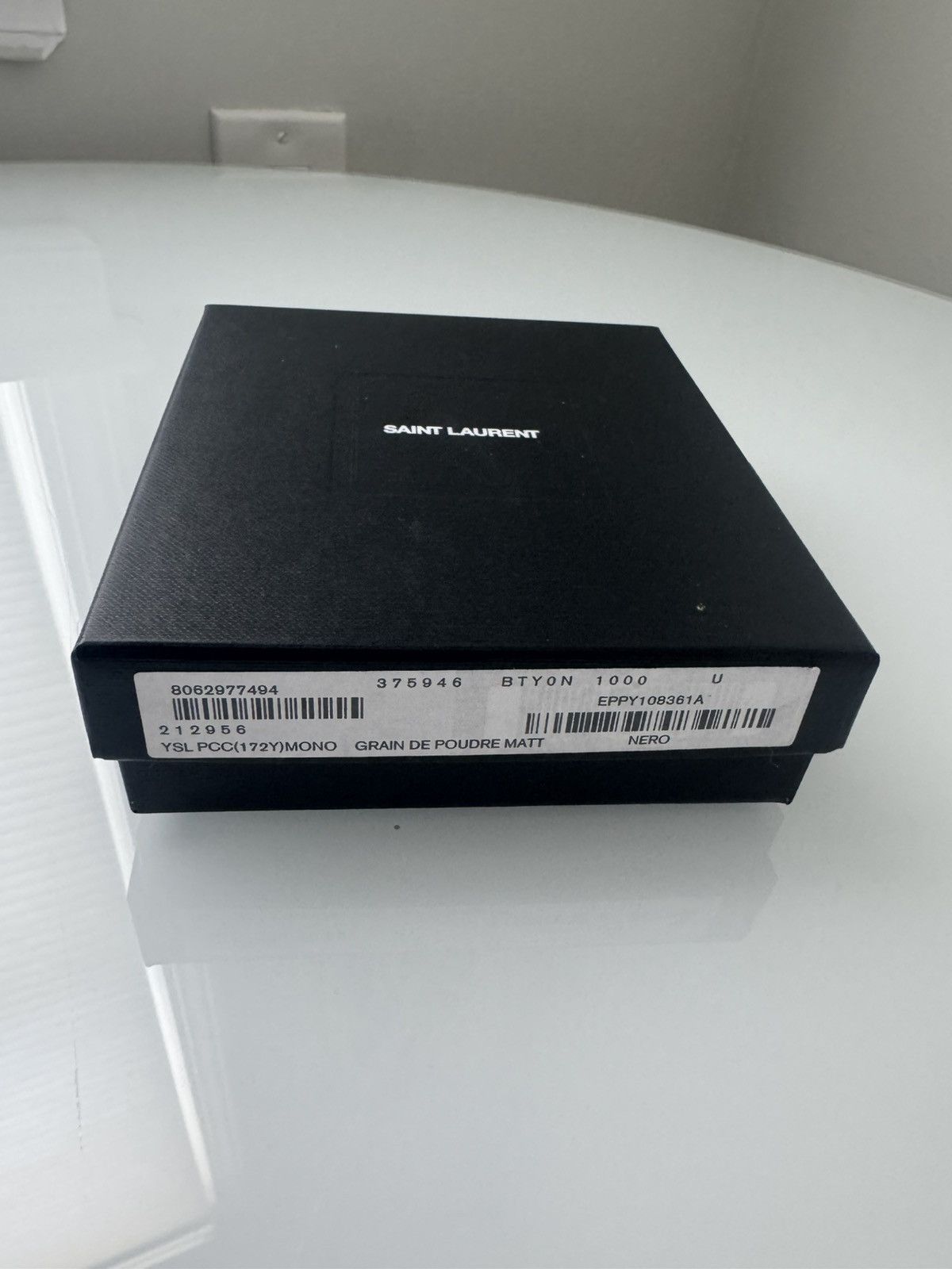 Saint Laurent Paris Leather Saint Laurent Black Caviar Calfskin Card Case YSL Size ONE SIZE - 4 Thumbnail