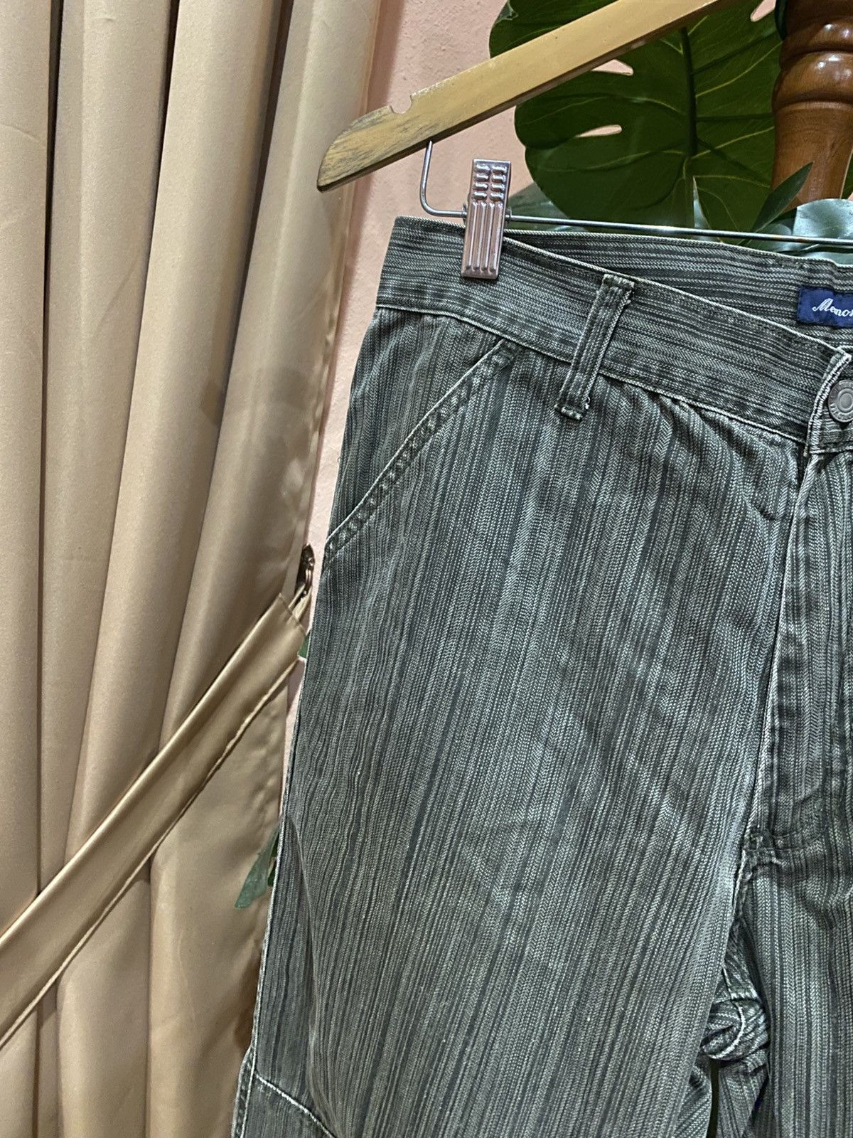Japanese Brand Memory Special Japanese Grey Pinstripe Workwear Trousers Size US 30 / EU 46 - 7 Thumbnail