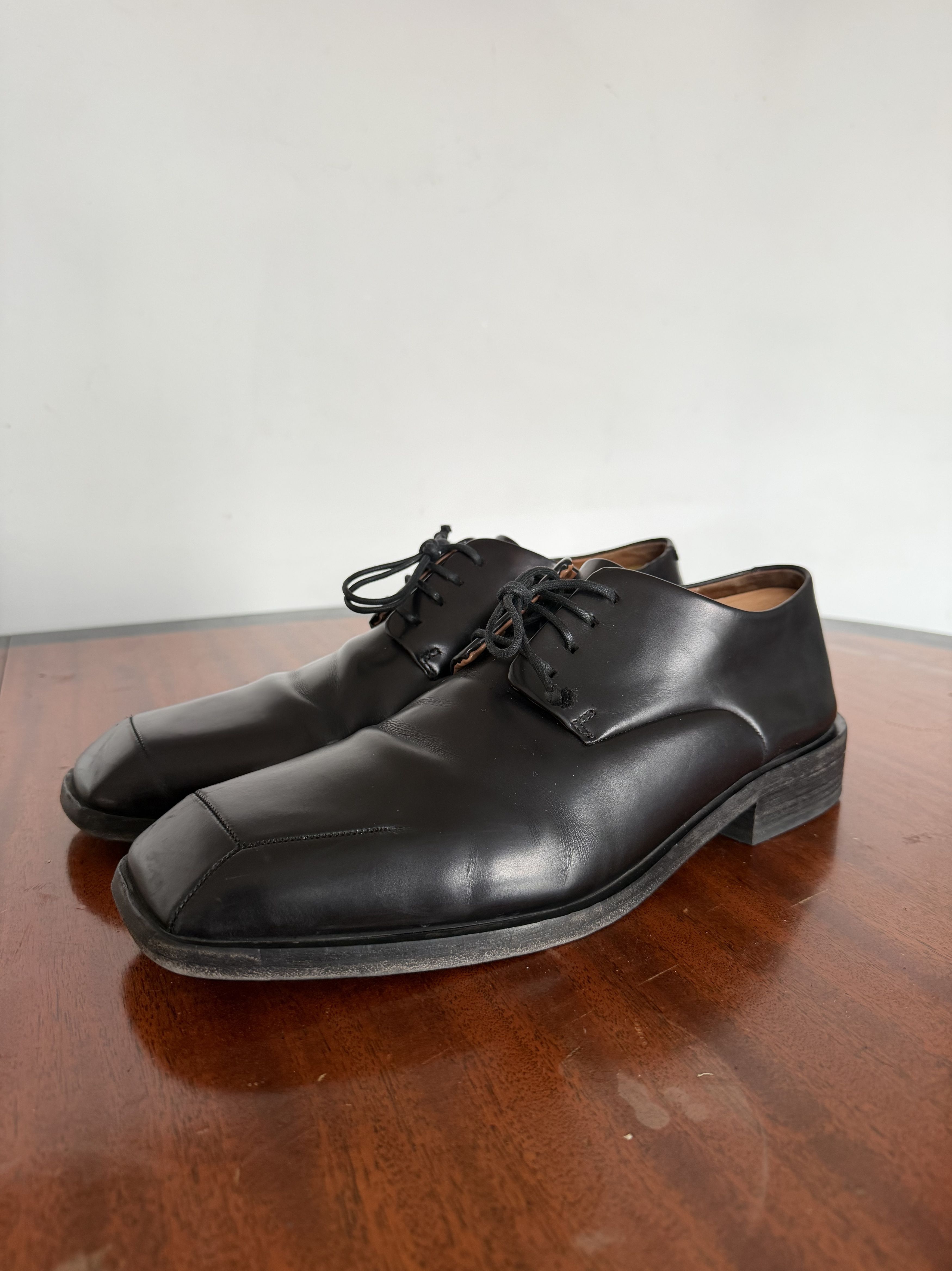 Marsell Marsell Black Square Toe Derby Shoes Size US 11 / EU 44 - 2 Thumbnail