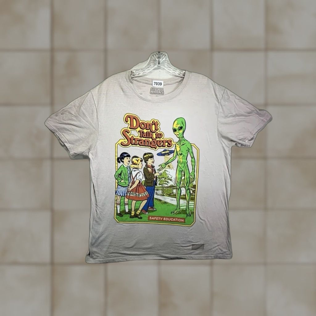 RHODE VINTAGE Steven Rhodes Alien T-Shirt Unisex Adults Large Space Funny 80s Retro Beiges Size US L / EU 52-54 / 3 - 1 Thumbnail