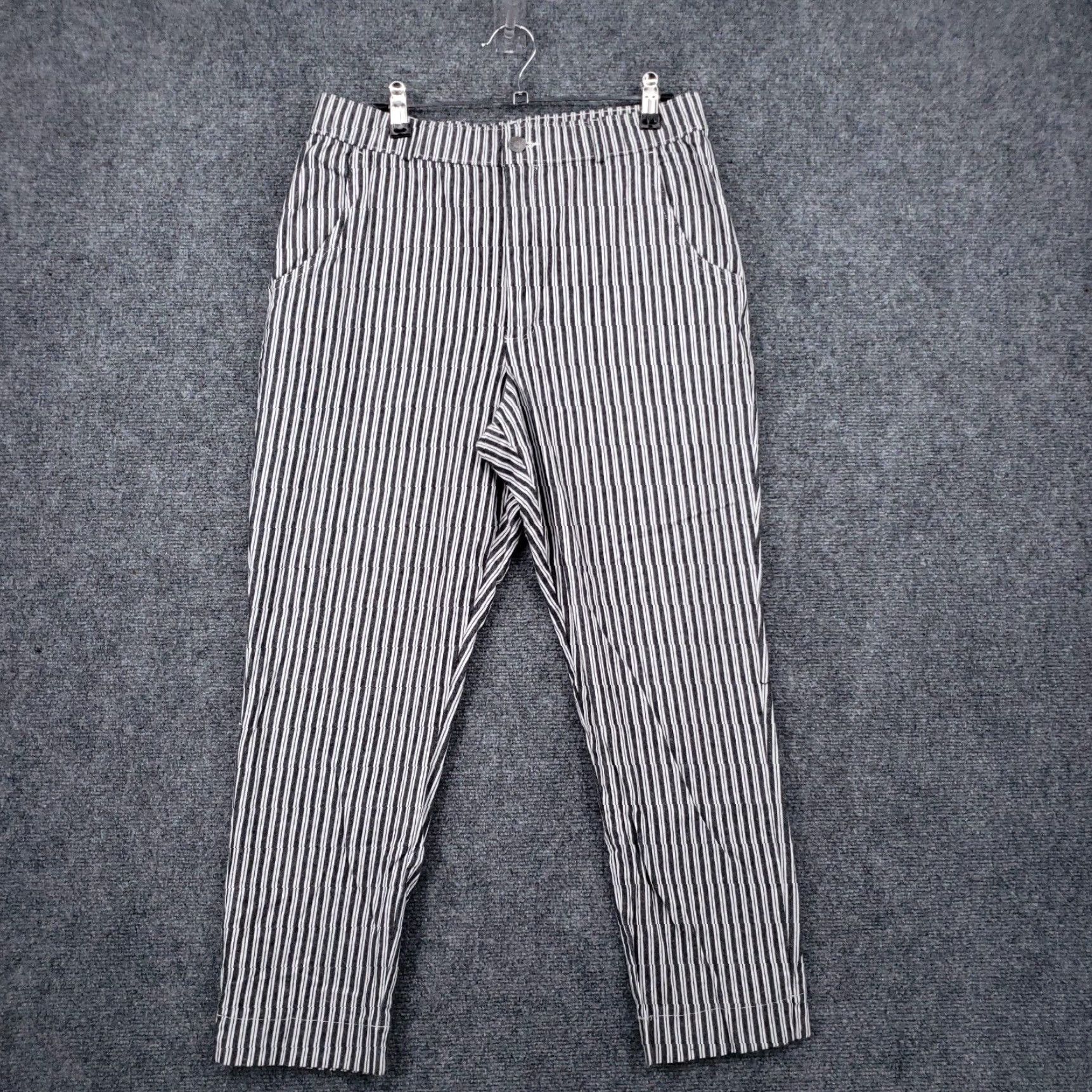 Hollister black and white striped pants hotsell