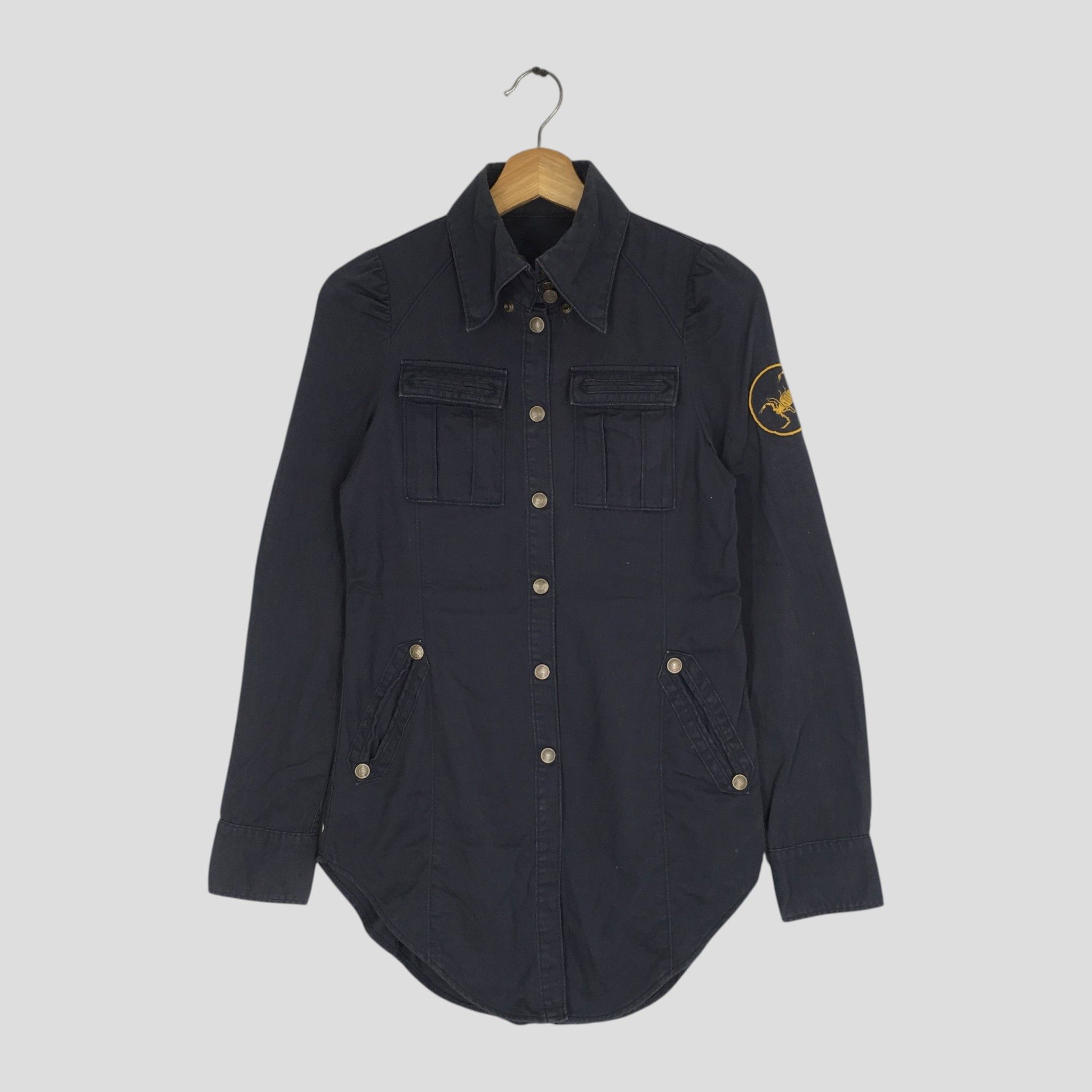Hysteric Glamour Vintage Hysteric Glamour Japan Blue Shirt Xsmall - 1856 Size US XXS / EU 40 - 1 Thumbnail