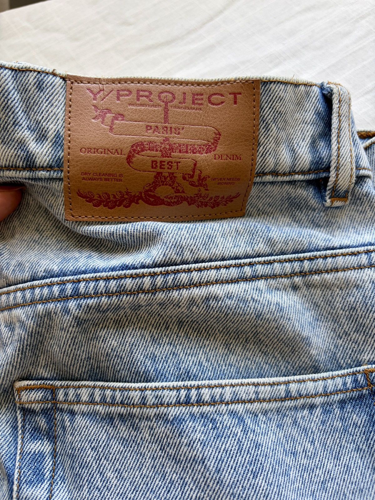 Y/Project Y/Project Unisex Blue Crystal Studded Tall Jeans — Size 30 Size US 30 / EU 46 - 3 Thumbnail