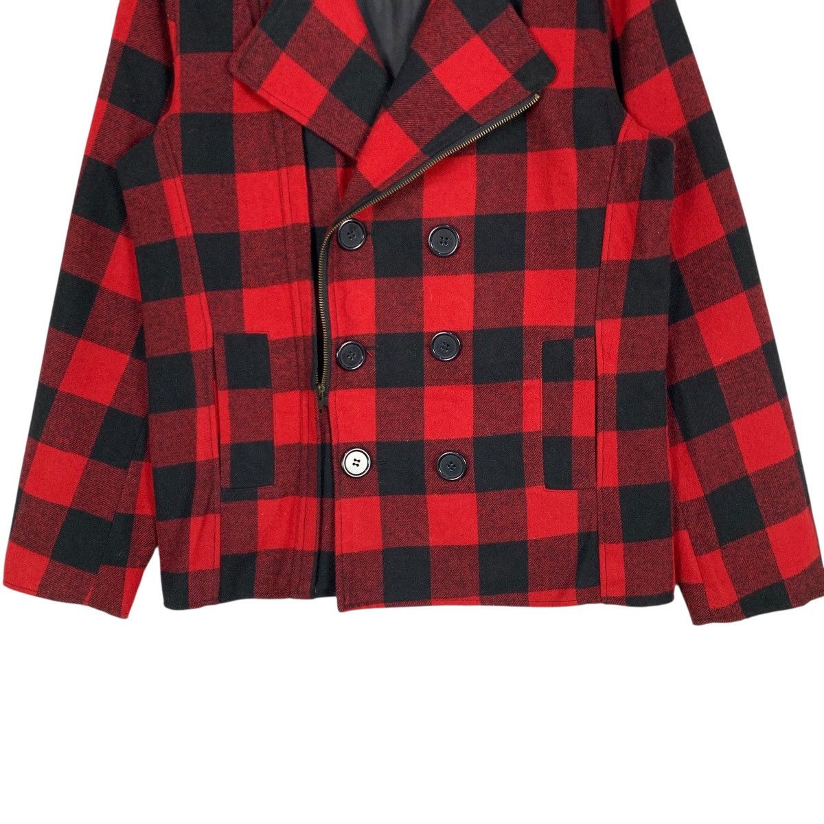 If Six Was Nine Vintage Flannel Jacket Double Collar Women Tartan Jacket Size S / US 4 / IT 40 - 7 Thumbnail