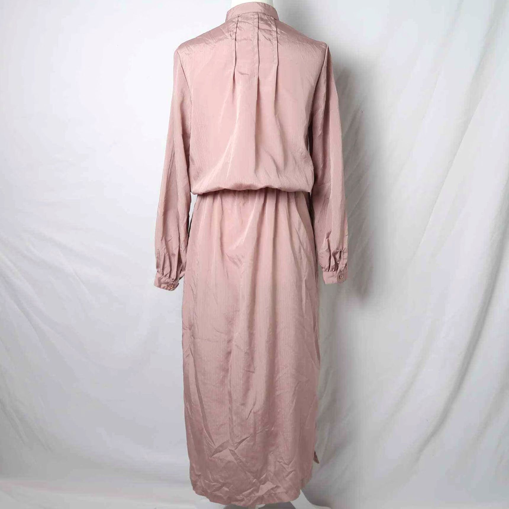 Pinko VINTAGE Dumani Shirt Dress Midi Dress Pink 70s Long Sleeve Polyester 6 Women Size M / US 6-8 / IT 42-44 - 5 Thumbnail