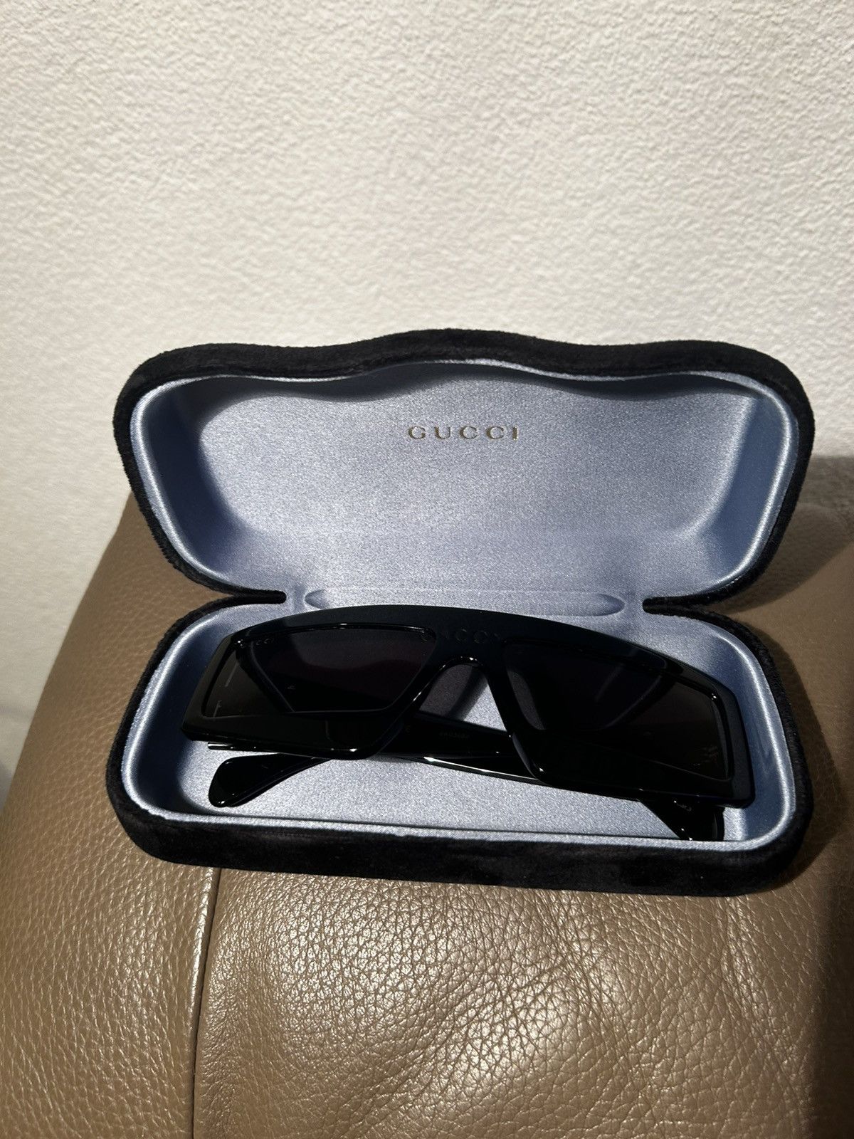 image of Gucci Double G Cat Eye Sunglasses in Black, Men's (Size 36)